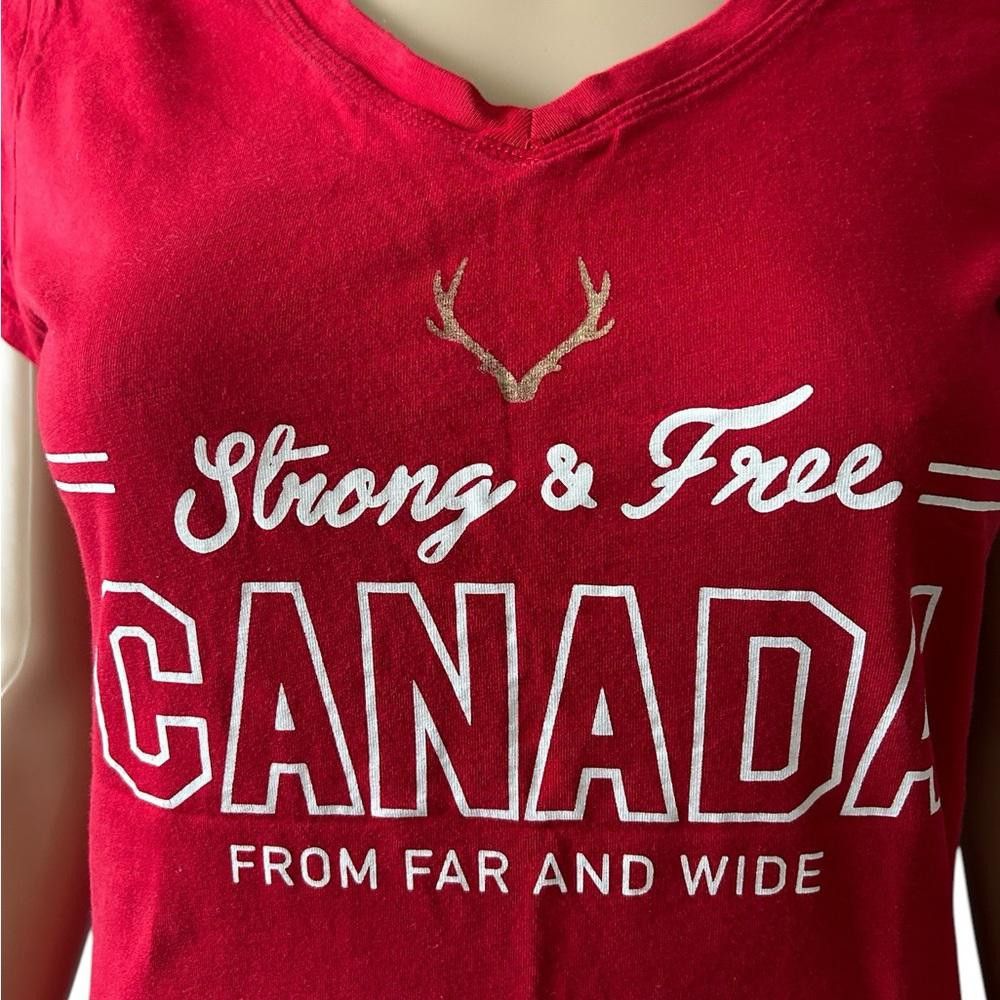 Designer Joe Fresh Red Canada Graphic Tee - Size Small Size S / US 4 / IT 40 - 5 Thumbnail
