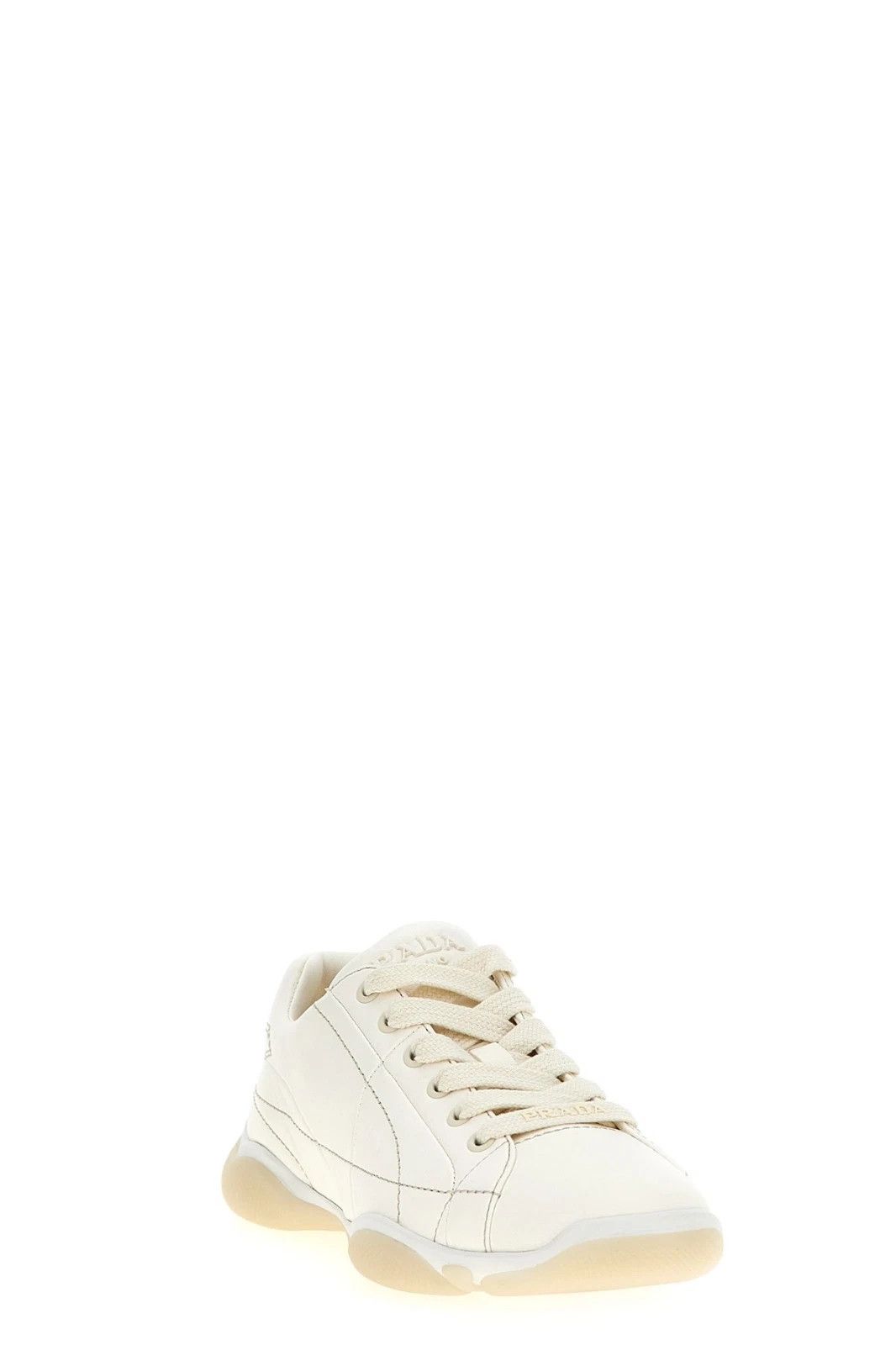 Prada PRADA White Leather Sneakers New And Authentic Size US 8 / IT 38 - 5 Thumbnail