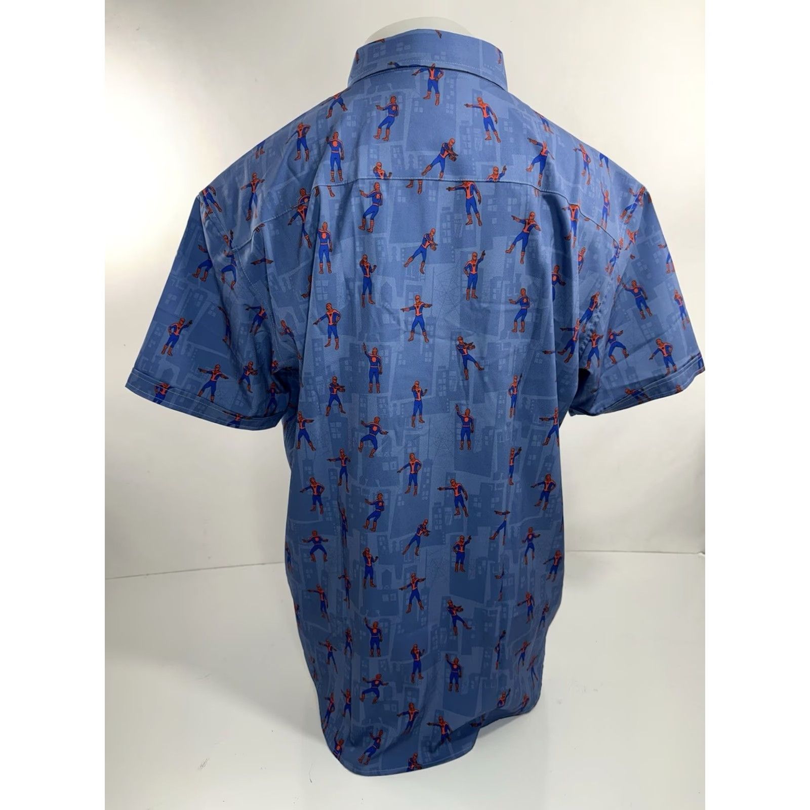 Vintage RSVLTS - NEW w TAG - THE MEME Spiderman Mens XL Shirt Shirt Mens XL Blue Spider-Man Size US XL / EU 56 / 4 - 3 Thumbnail