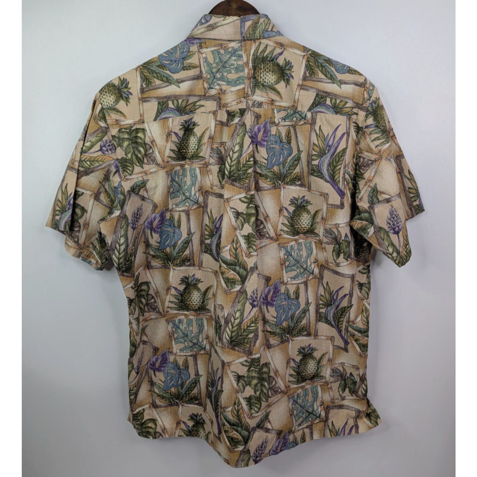 ALOHAS Vtg Cooke Street Mens Hawaiian Floral Aloha Button Short Sleeve Cotton Shirt Size US L / EU 52-54 / 3 - 2 Thumbnail