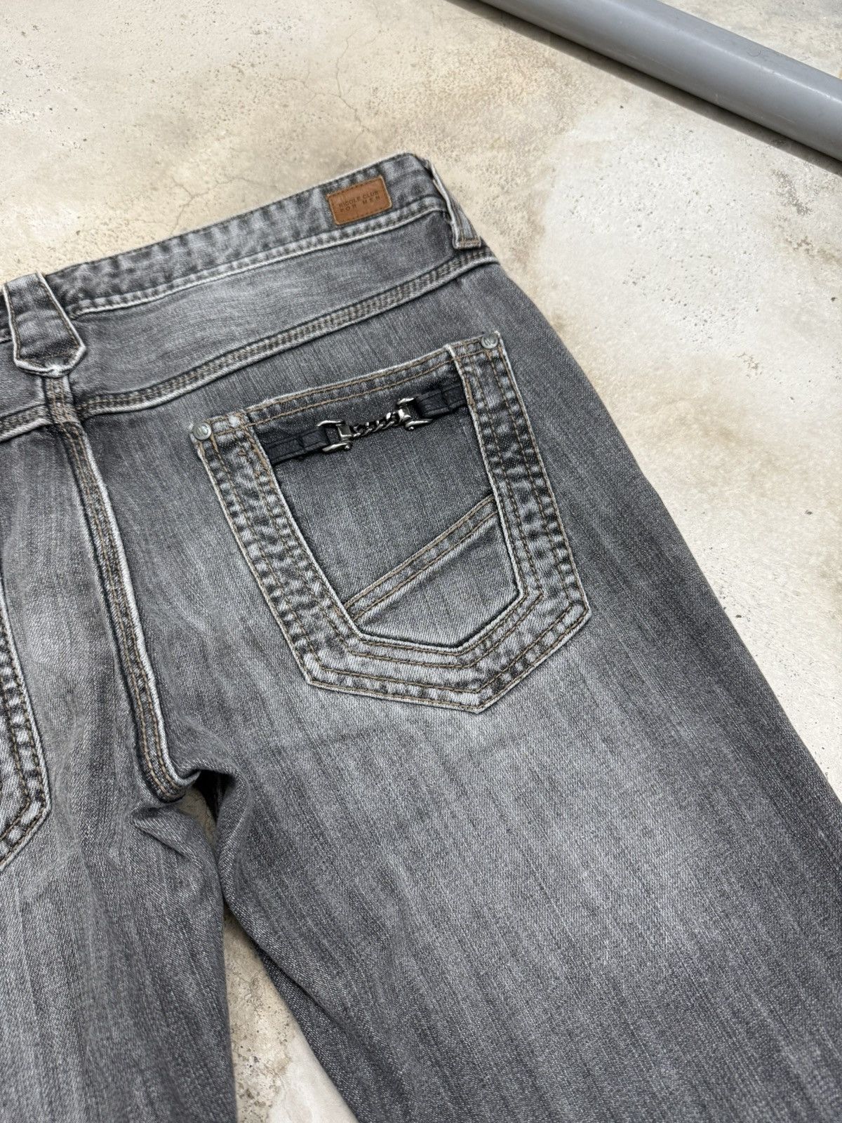 Nicole Club Nicole Club For Men Chain Pocket Whisker Unisex Denim Pants Size US 31 - 14 Thumbnail