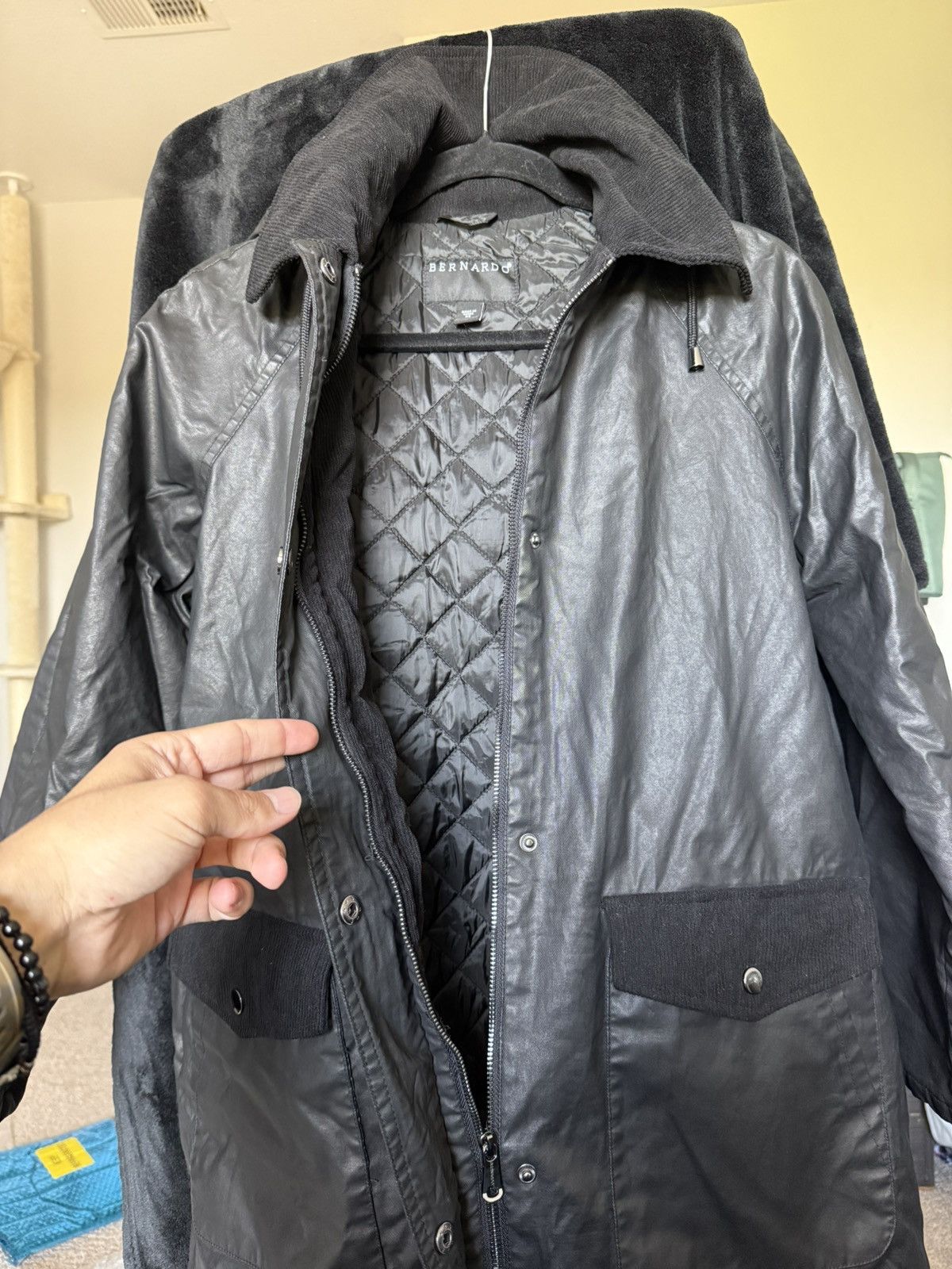 Longines Black Hooded Longline Trench Coat Techwear Minimal Coat Size US M / EU 48-50 / 2 - 2 Thumbnail