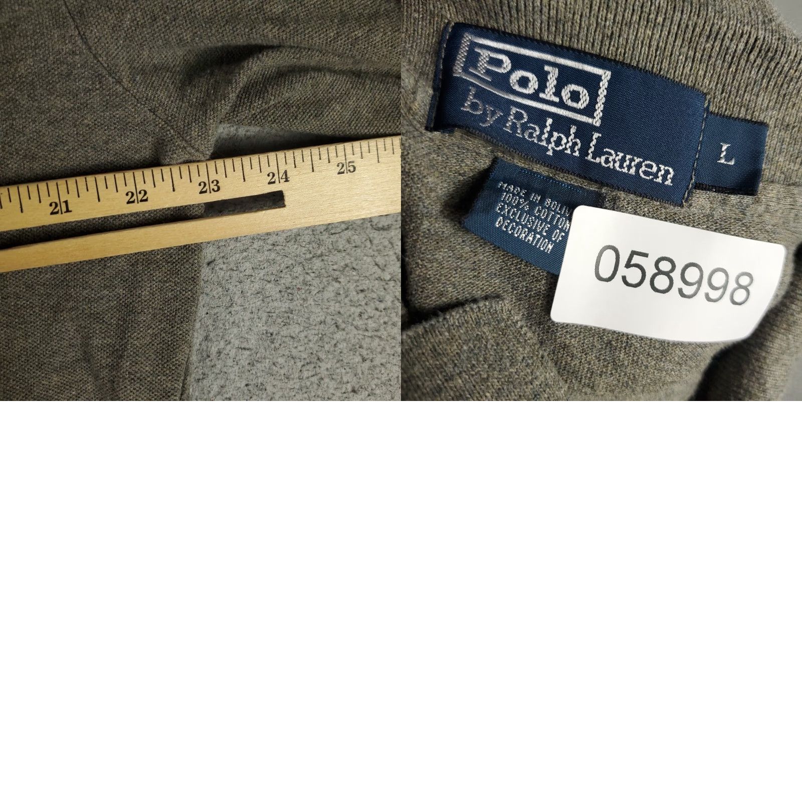 Ralph Lauren Ralph Lauren Polo Shirt Mens Large Gray Pony Casual Long Sleeve Shirt L Gray Polo Shirt Mens Size US L / EU 52-54 / 3 - 8 Thumbnail