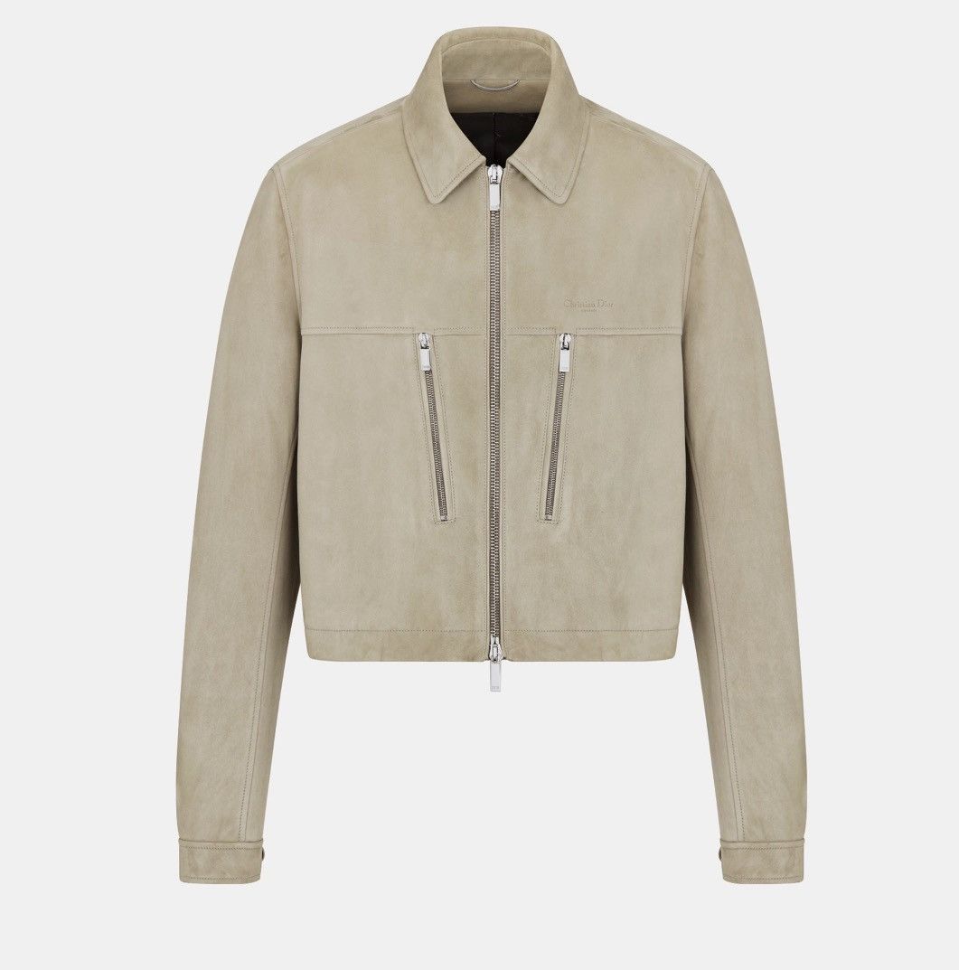 Dior DIOR Flight Jacket Gray Lambskin Size US S / EU 44-46 / 1 - 1 Thumbnail