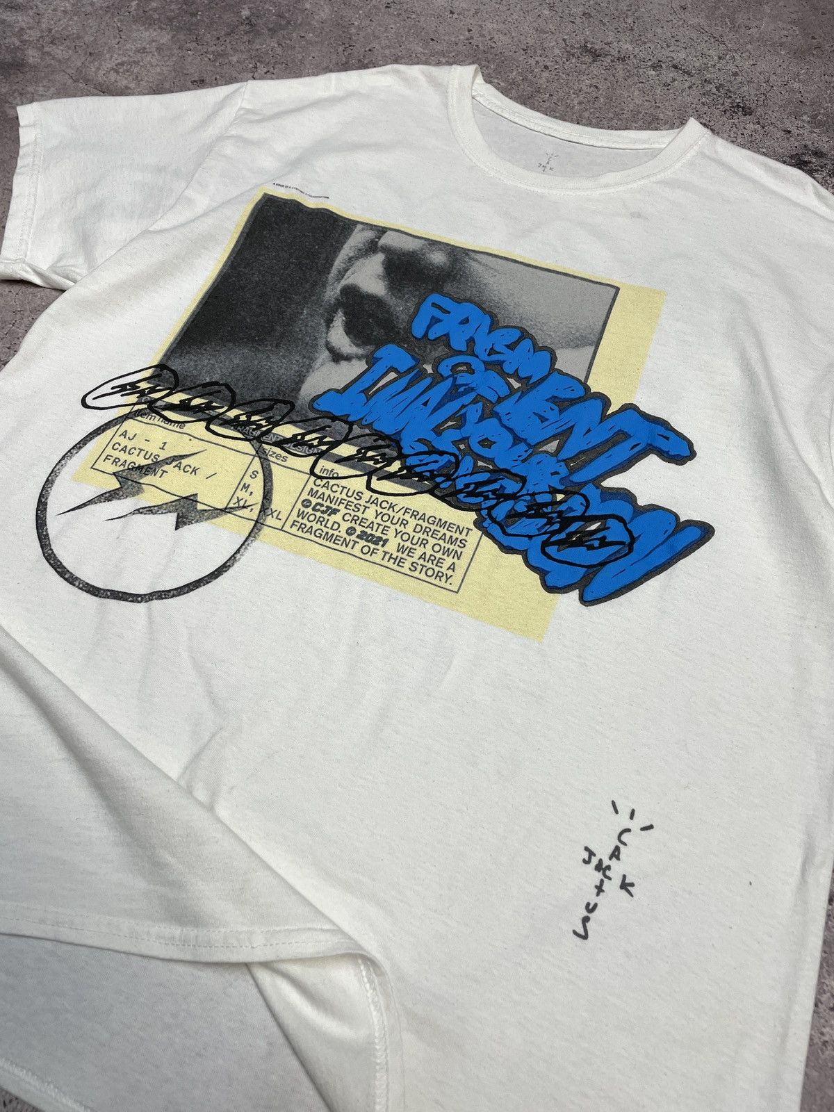 Travis Scott Travis Scott Cactus Jack T-shirt For Fragment Manifest Tee Size US L / EU 52-54 / 3 - 5 Thumbnail