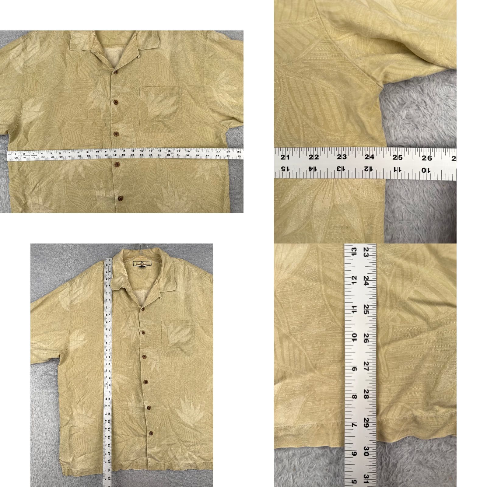Tommy Bahama Tommy Bahama Hawaiian Shirt Mens XL Beige Silk Floral Button Up Aloha Resort Size US XL / EU 56 / 4 - 8 Thumbnail