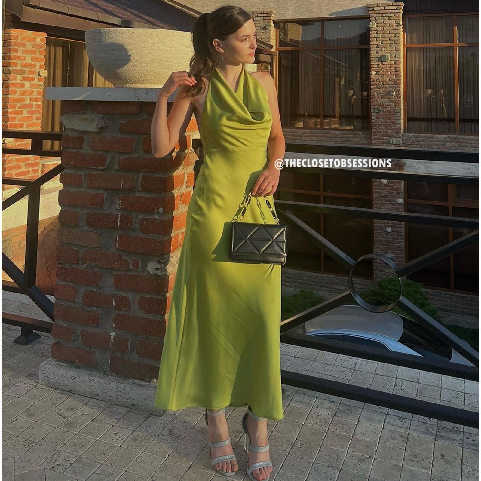 Mango MANGO Open Back Satin Midi Dress NWT Size M / US 6-8 / IT 42-44 - 17 Thumbnail