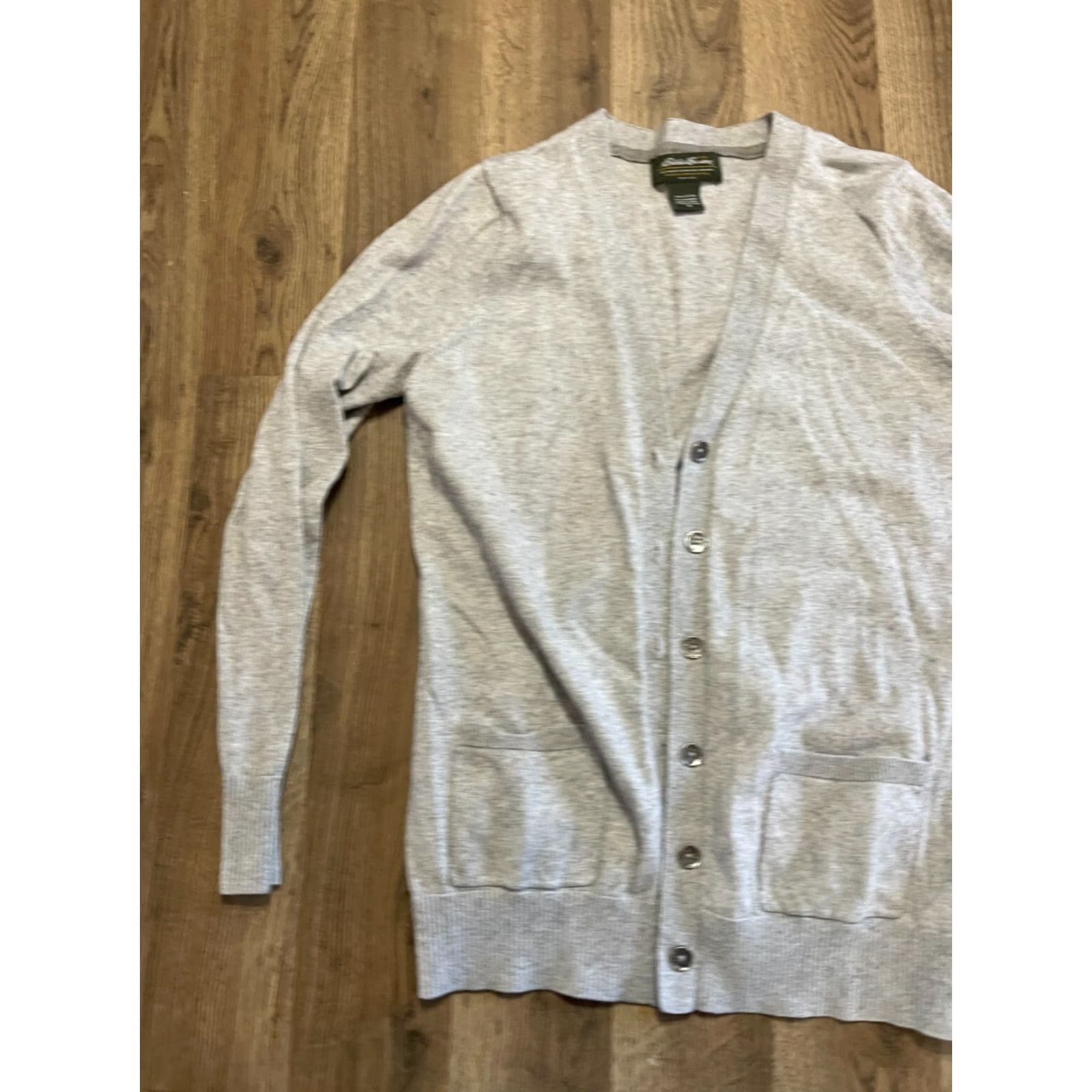 Eddie Bauer Eddie Bauer Cardigan Sweater, Women's Size M, Gray, Button Pockets, Regular Fit Size M / US 6-8 / IT 42-44 - 3 Thumbnail