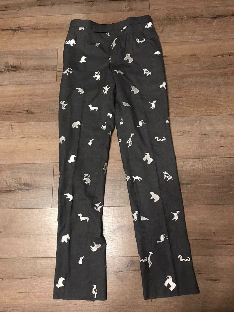 Thom Browne Thom Browne size3 Full wool material two-color patchwork ca Size US 27 - 1 Thumbnail