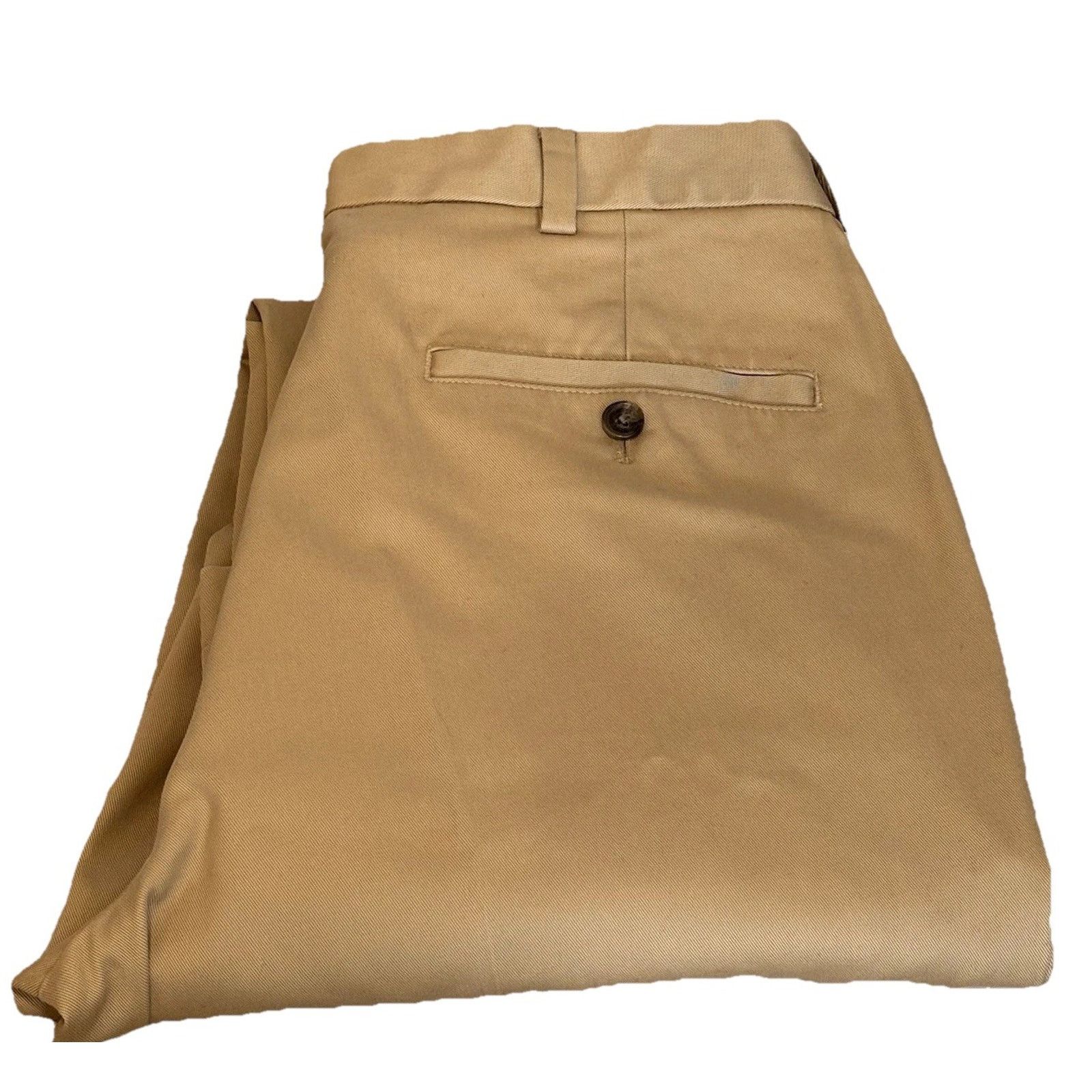 Brooks Brothers Brooks Brothers 346 Khaki Clark Flat Front Pants 34x32 Size US 34 / EU 50 - 4 Thumbnail
