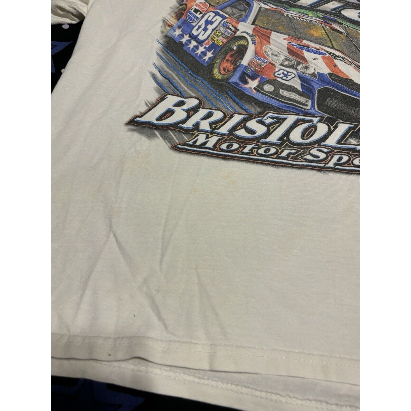 Other Vintage Bristol Motorspeedway thunder Nascar white shirt Size US XL / EU 56 / 4 - 4 Thumbnail