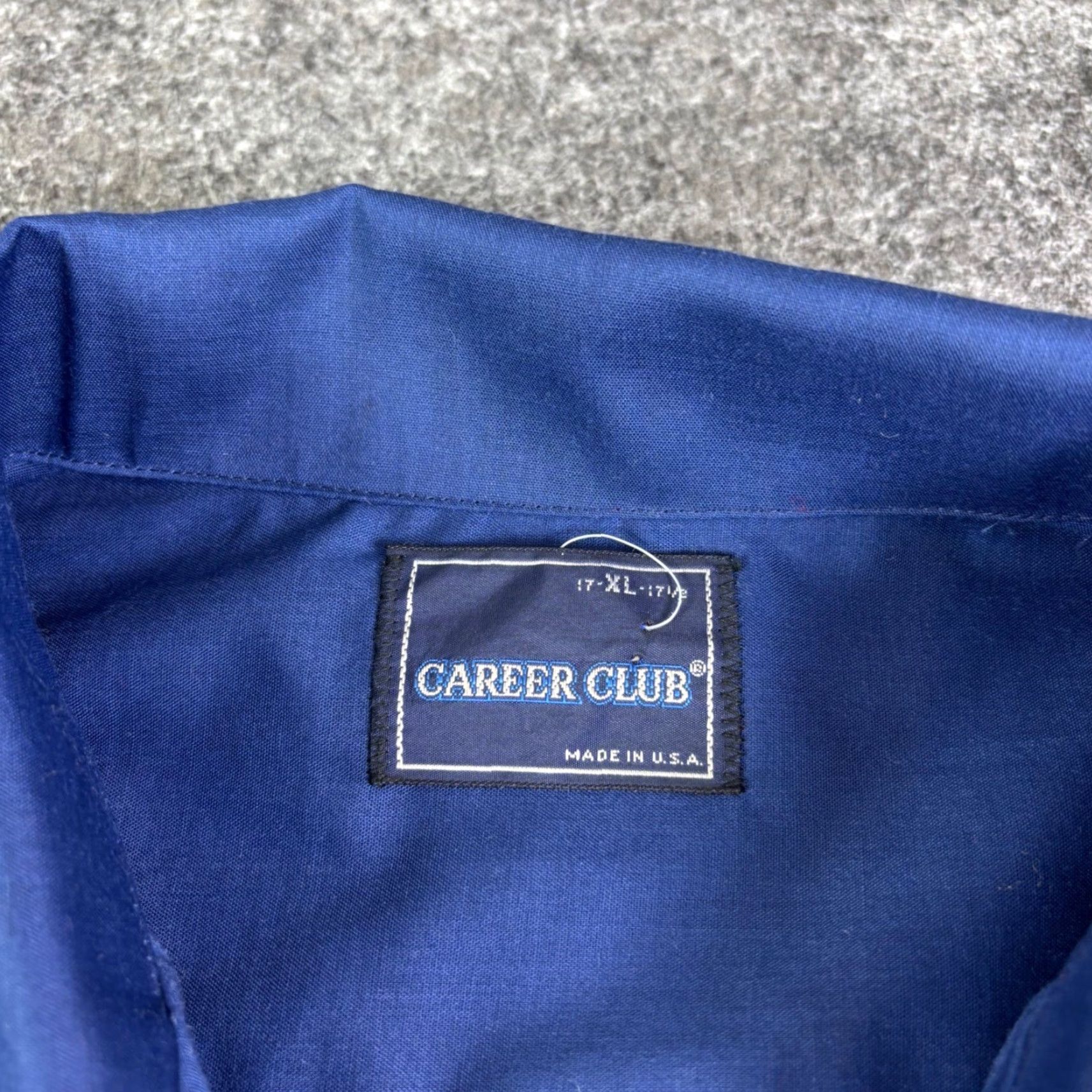 Vintage VINTAGE Career Club Blue Short Sleeve Button-Front Shirt Mens XL Made in USA Size US XL / EU 56 / 4 - 6 Thumbnail
