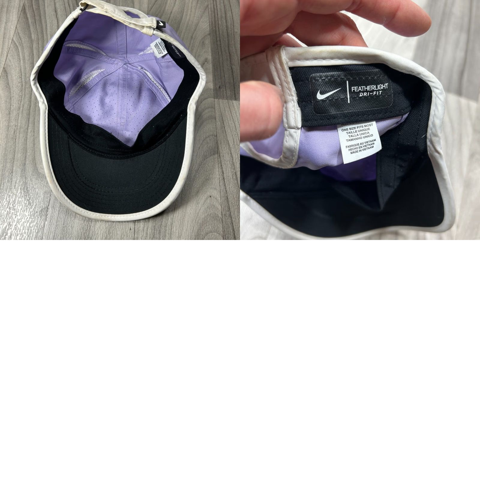 Nike Nike Baseball Cap Unisex OSFM Purple White Swoosh Logo Adjustable Adult Hat Size ONE SIZE - 8 Thumbnail