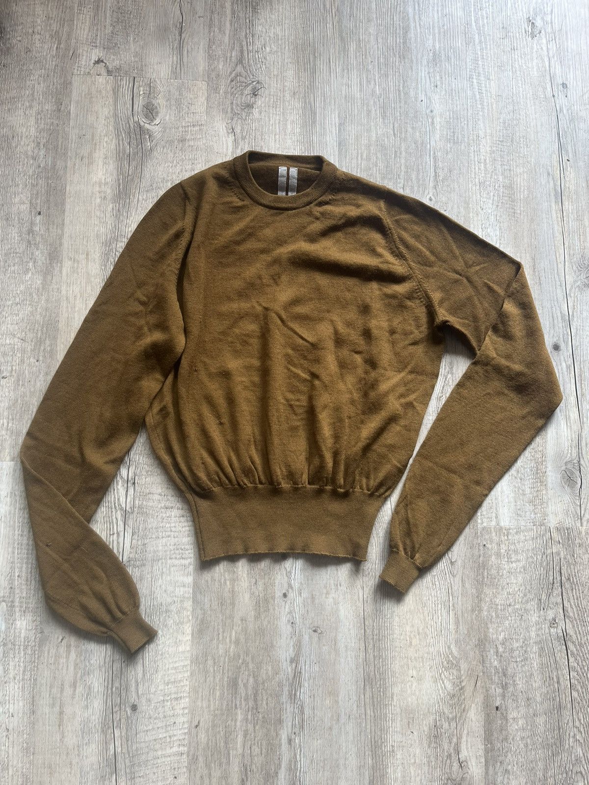 Rick Owens Rick Owens FW16 Brown Wool Knit Sweater — Cropped Waist Size S / US 4 / IT 40 - 1 Thumbnail