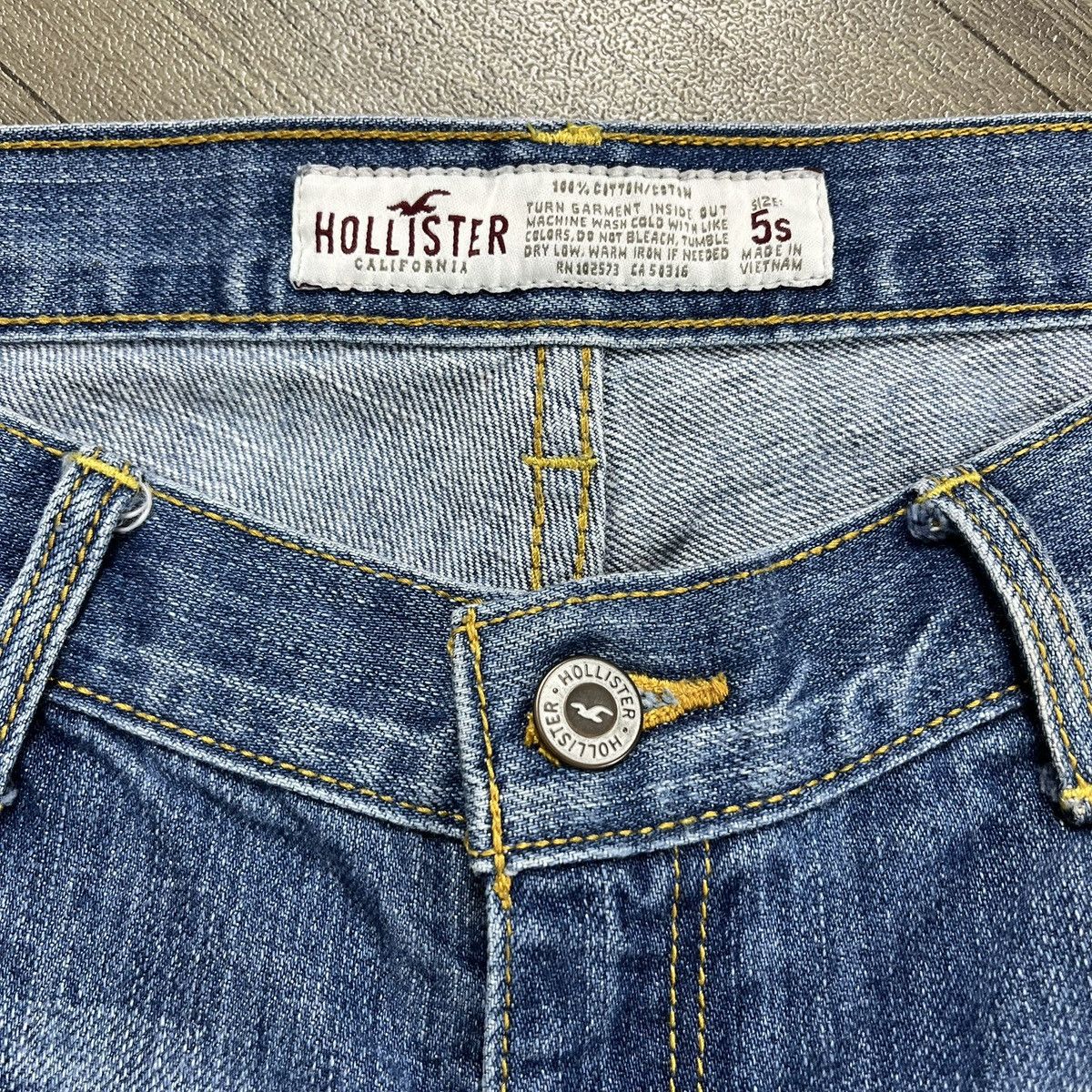 If Six Was Nine 2000s Hollister Distressed Bootcut Lgb Style Flared Jeans Size US 30 / EU 46 - 13 Thumbnail