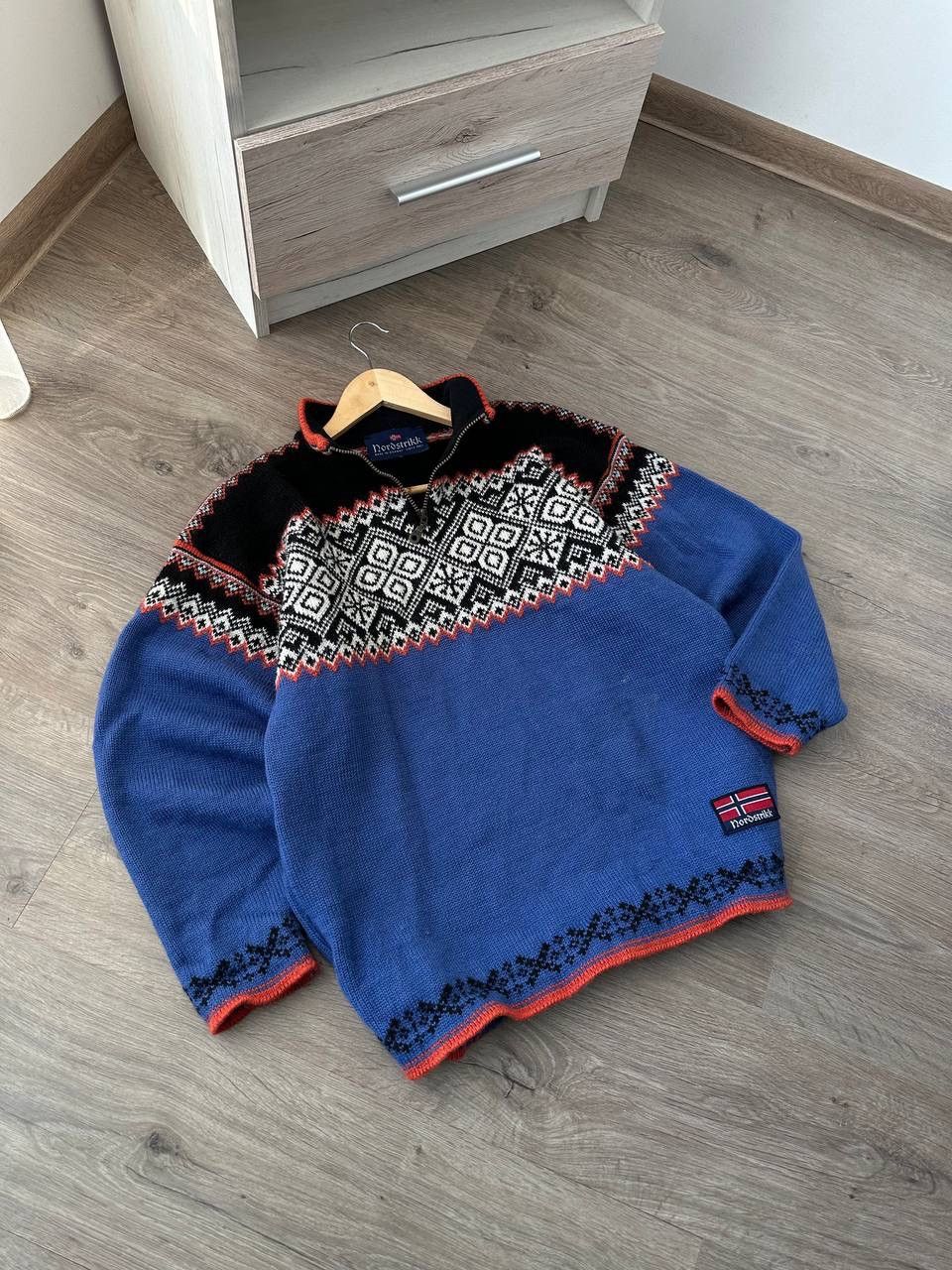 Vintage Vintage Nordstrikk Norway Wool Knit Blue Sweater Size US M / EU 48-50 / 2 - 6 Thumbnail