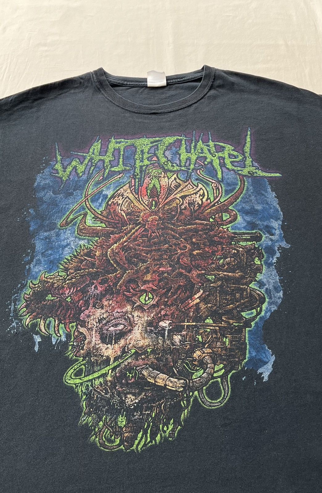 Band Tees Vintage 2000s Whitechapel Deathcore Band Black T-shirt Size US XL / EU 56 / 4 - 5 Thumbnail