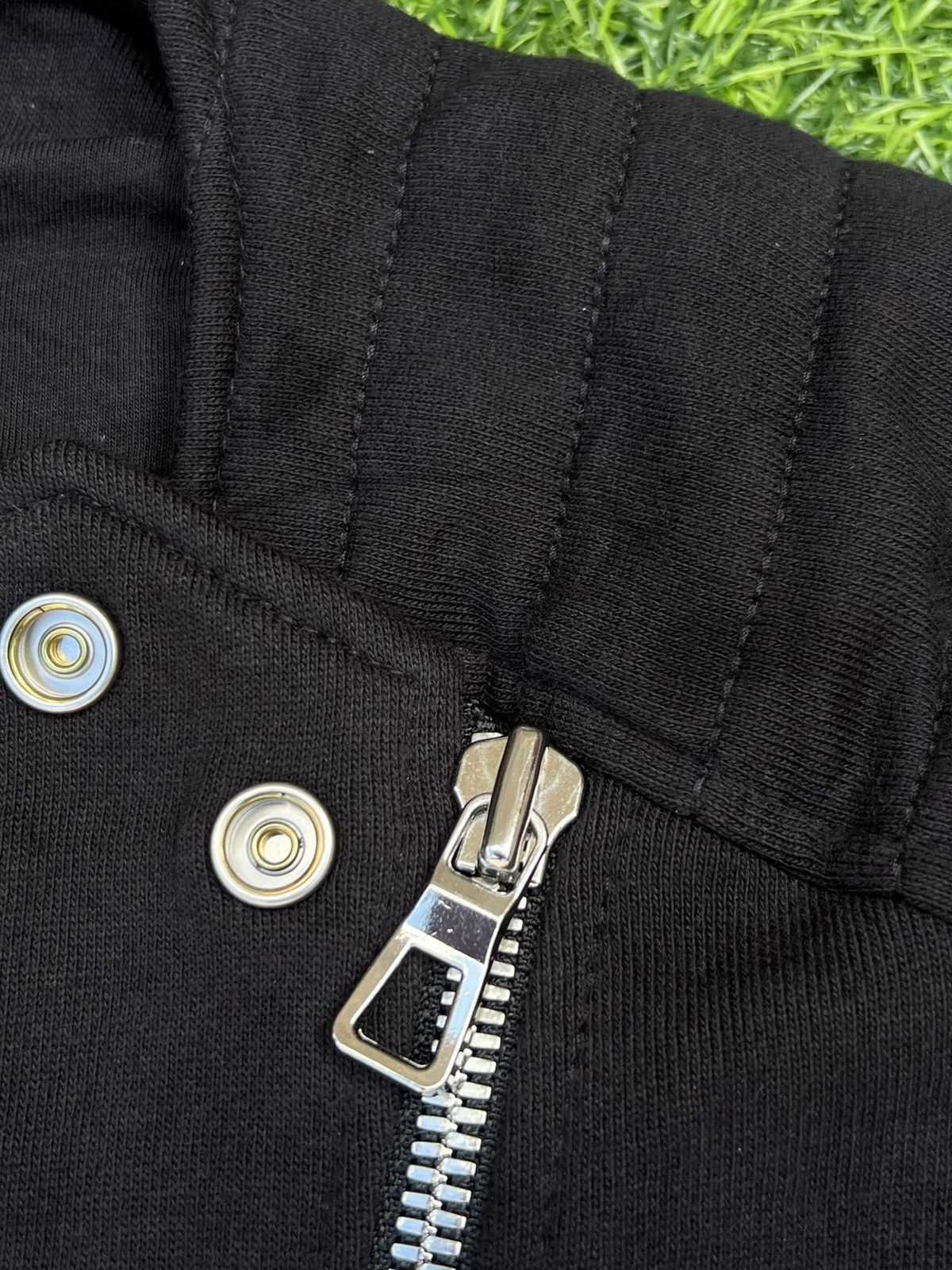 Balmain × H&M Balmain x H&M AW2015 Black Cotton Biker Moto Jacket - XS Size US XS / EU 42 / 0 - 3 Thumbnail