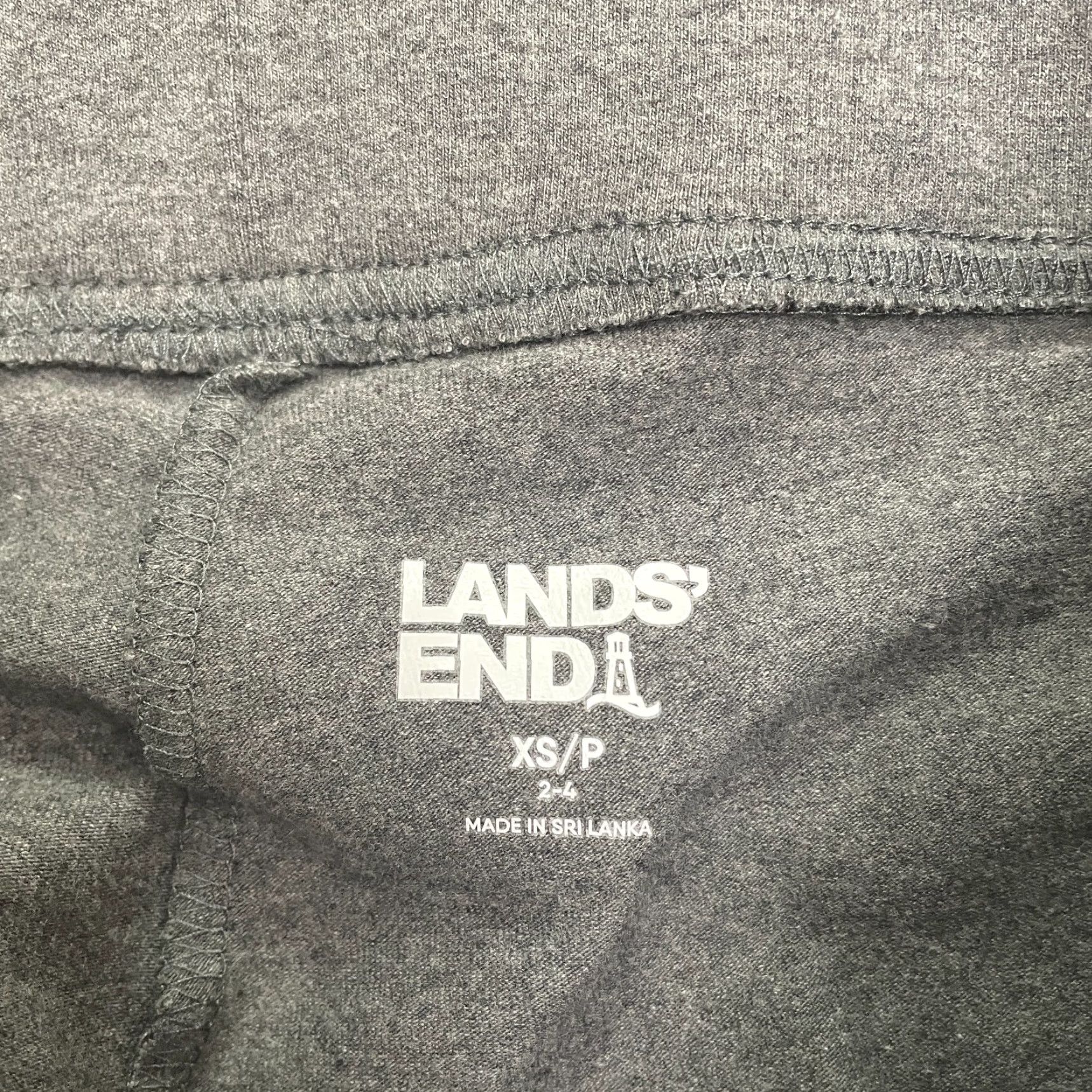 Lands' End Lands' End Ankle Compression Leggings Womens XS Gray Cotton Stretch Active Size 26" / US 2 / IT 38 - 4 Thumbnail