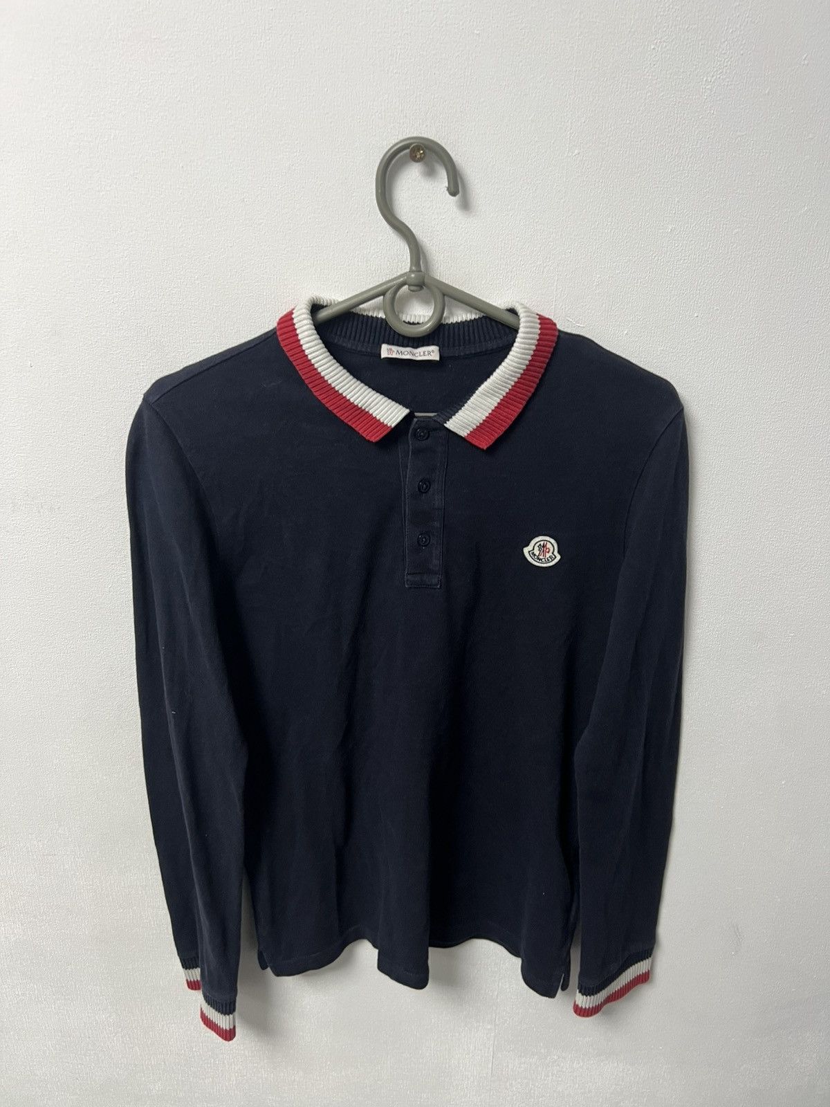 Moncler Moncler Long Sleeve Polo T Shirt Size US S / EU 44-46 / 1 - 2 Thumbnail