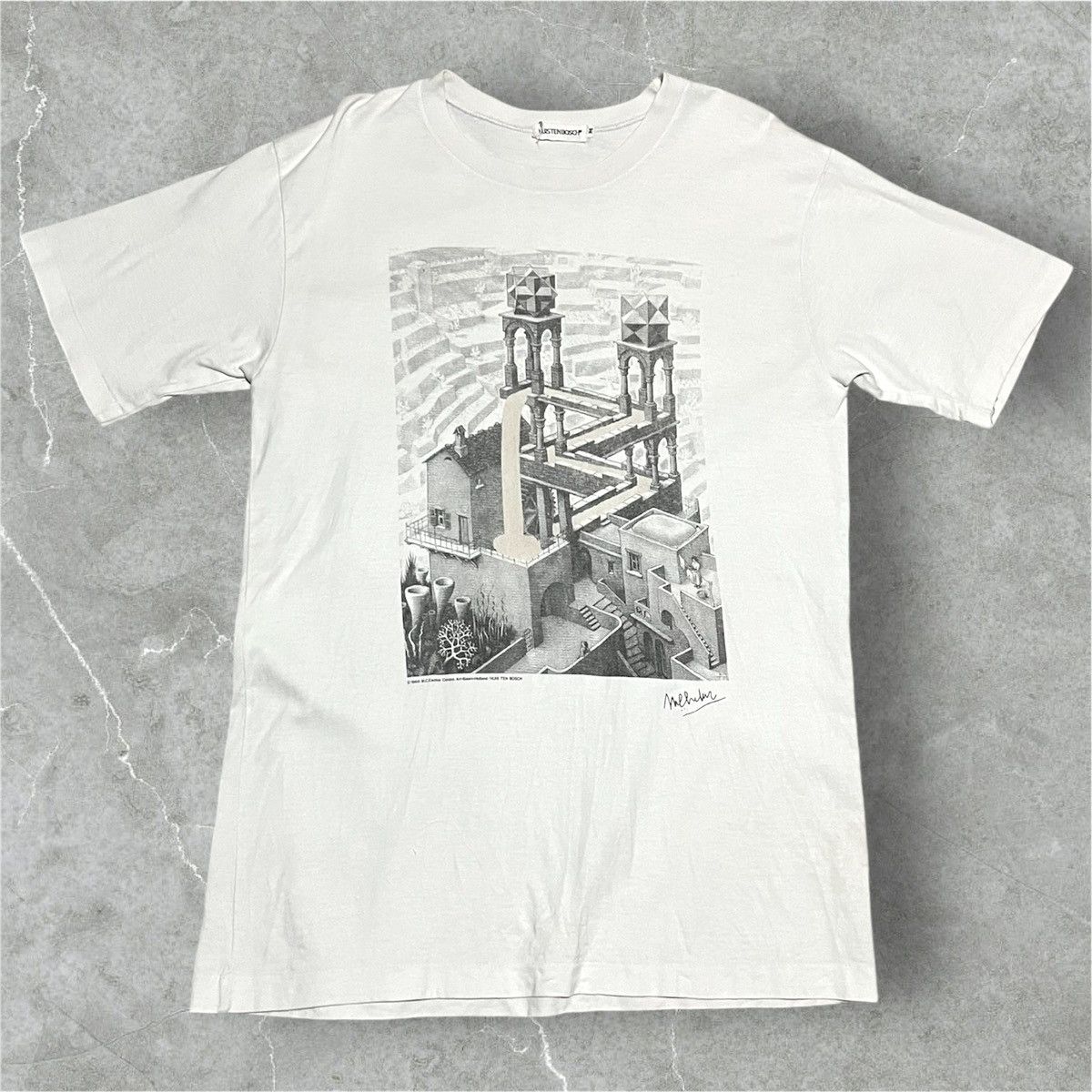 Vintage 90s M.C. Escher Cordon Art Baarn Holland Shirt Size US M / EU 48-50 / 2 - 1 Thumbnail