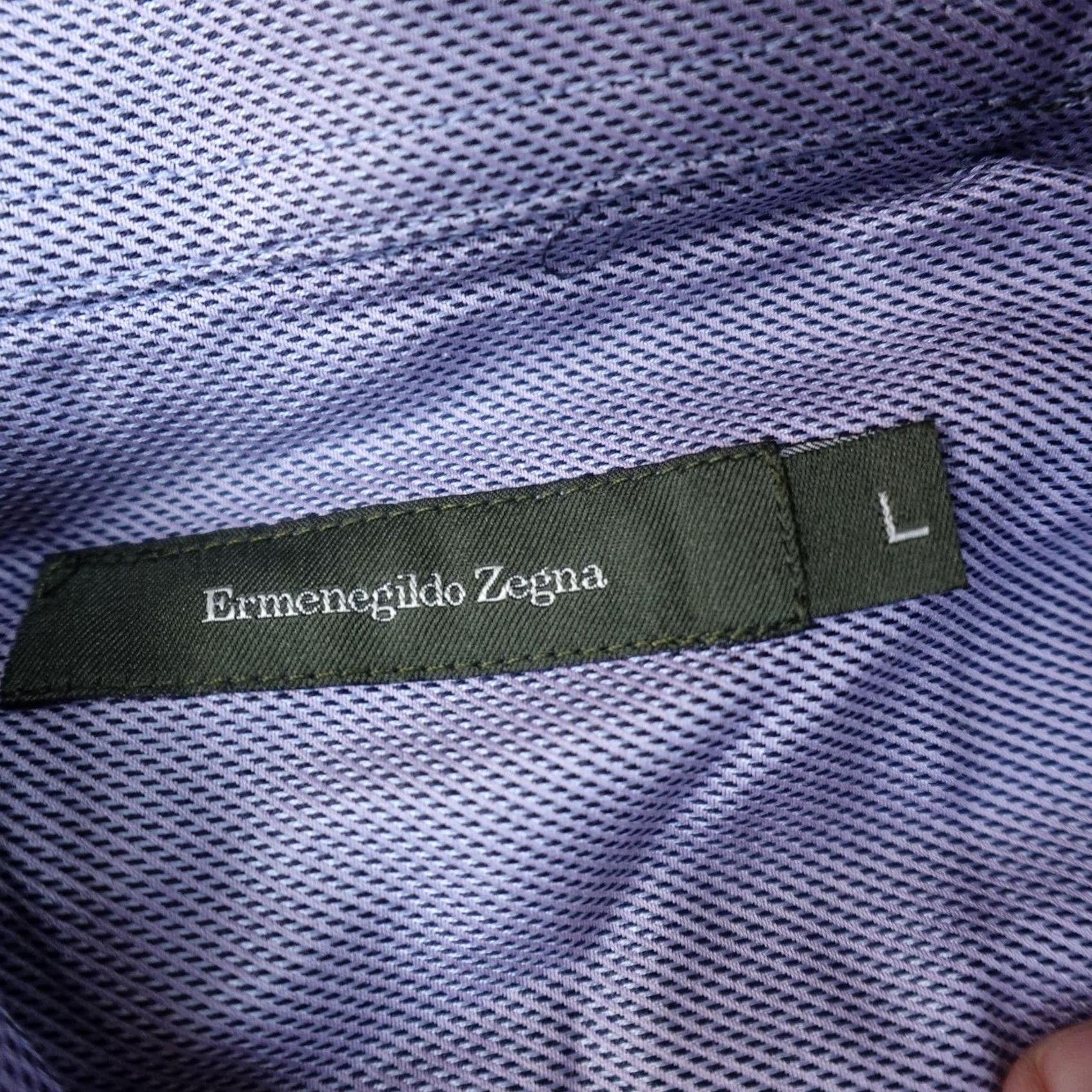 Ermenegildo Zegna Ermenegildo Zegna Shirt Mens L Blue Geometric Long Sleeve Dress Button Up Casual Size US L / EU 52-54 / 3 - 4 Thumbnail