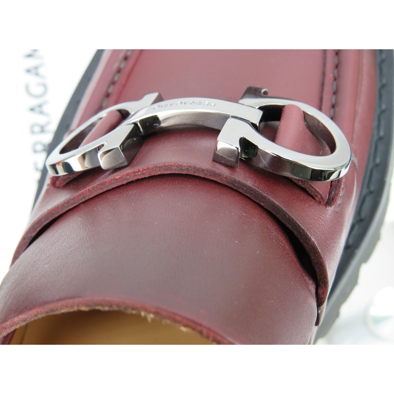 Salvatore Ferragamo FERRAGAMO BURGUND LEATHER FLORIAN LUG GANCINI LOAFER 10.5 D Size US 10.5 / EU 43-44 - 4 Thumbnail