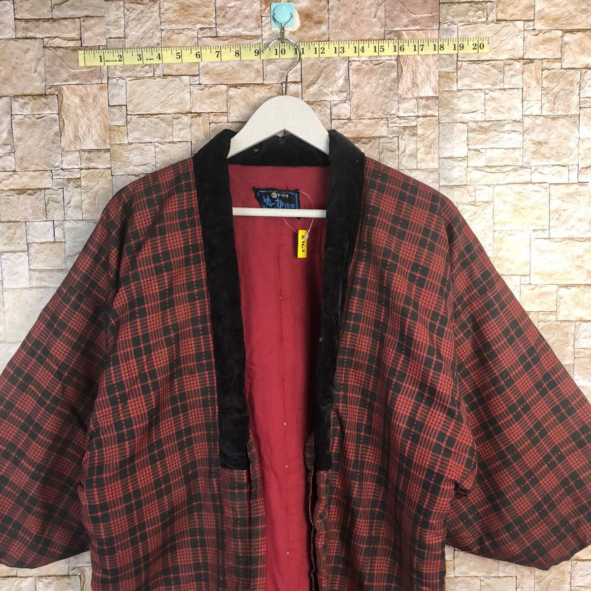 Japanese Brand Kimono Red Checkred vintage japan #A162 Size US L / EU 52-54 / 3 - 2 Thumbnail