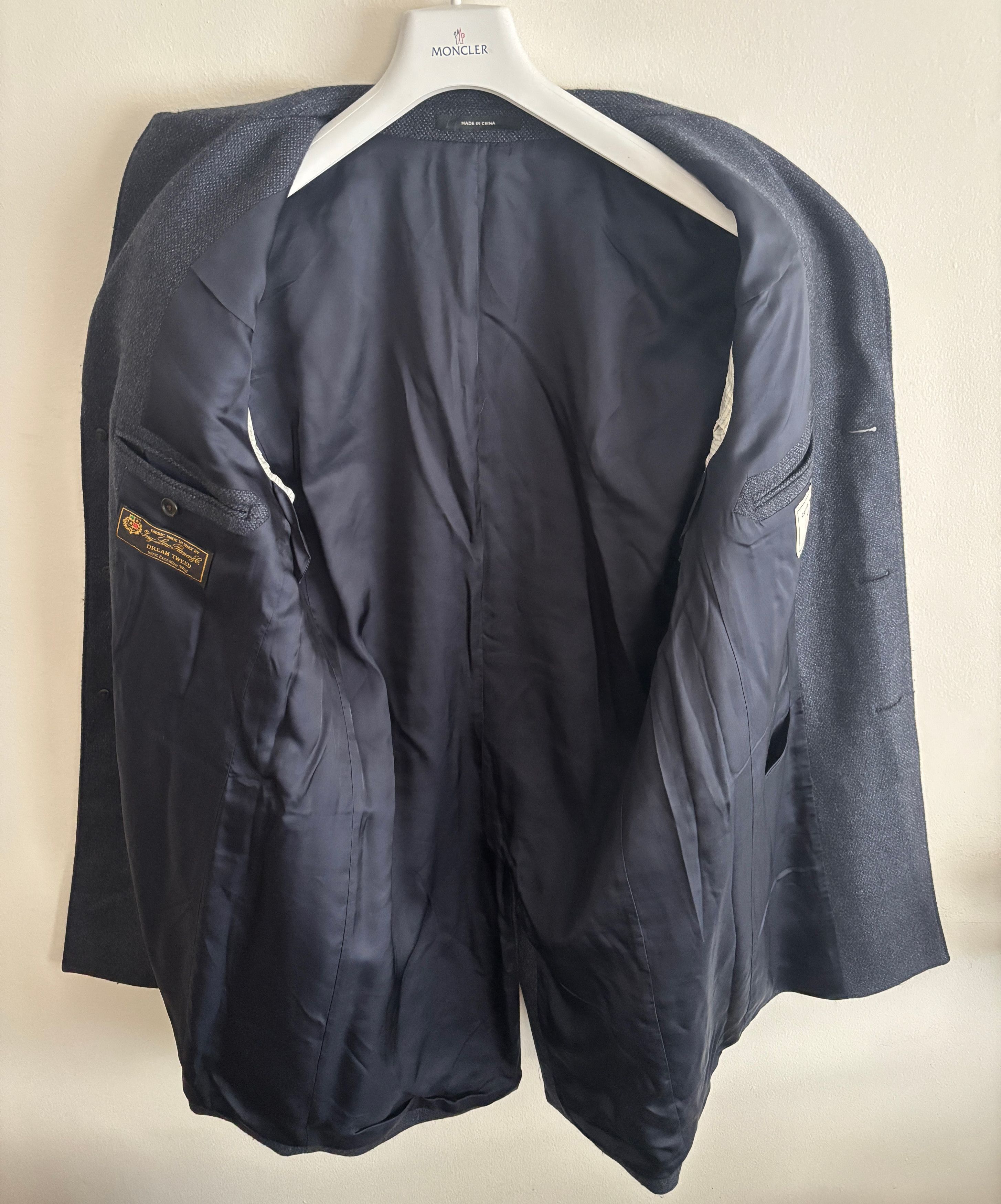 Club Monaco $600 Loro Piana Blue Wool Dream Tweed Overcoat/ Car Coat Size US M / EU 48-50 / 2 - 2 Thumbnail