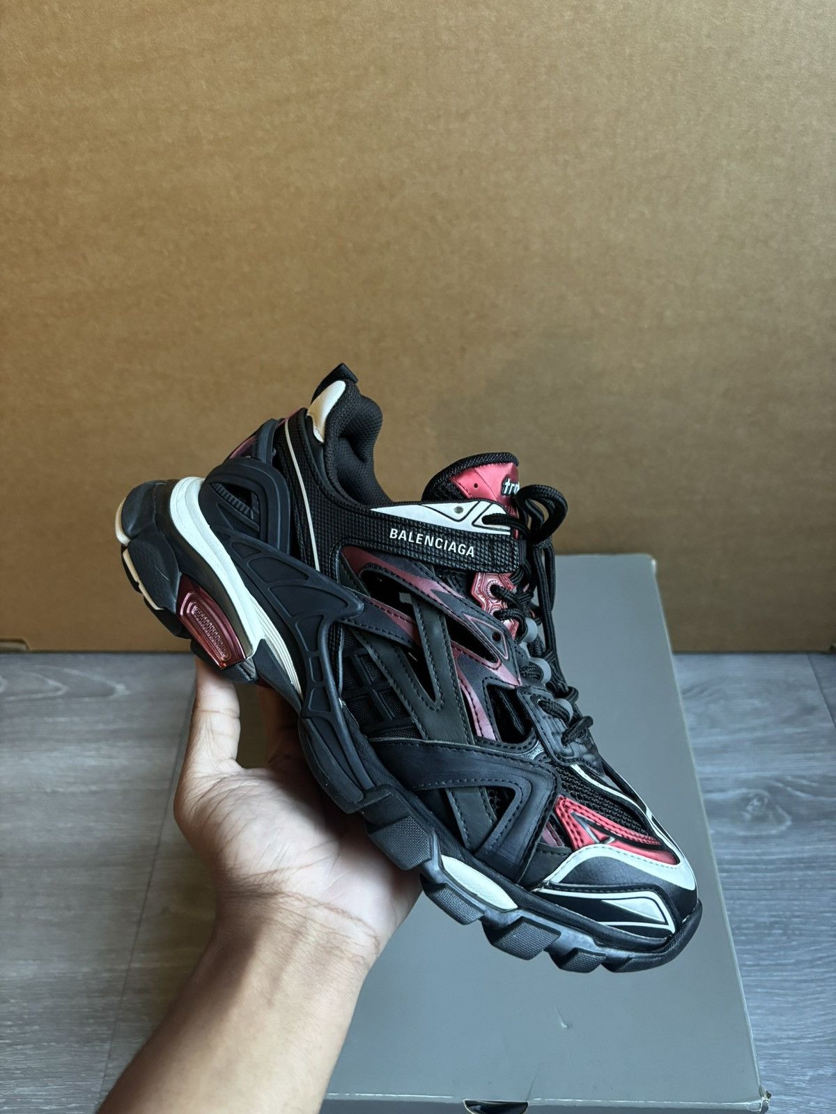 Balenciaga Balenciaga Track 2 Runner Burgundy/Black Size US 9 / EU 42 - 5 Thumbnail