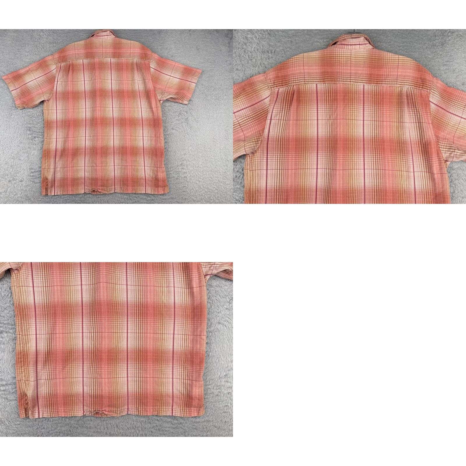 Tommy Bahama Tommy Bahama Shirt Men Large Pink Beige Plaid Button-Up 100% Silk Pocket Aloha Hawaiian Resort Casual Shirt Mens Size US L / EU 52-54 / 3 - 9 Thumbnail