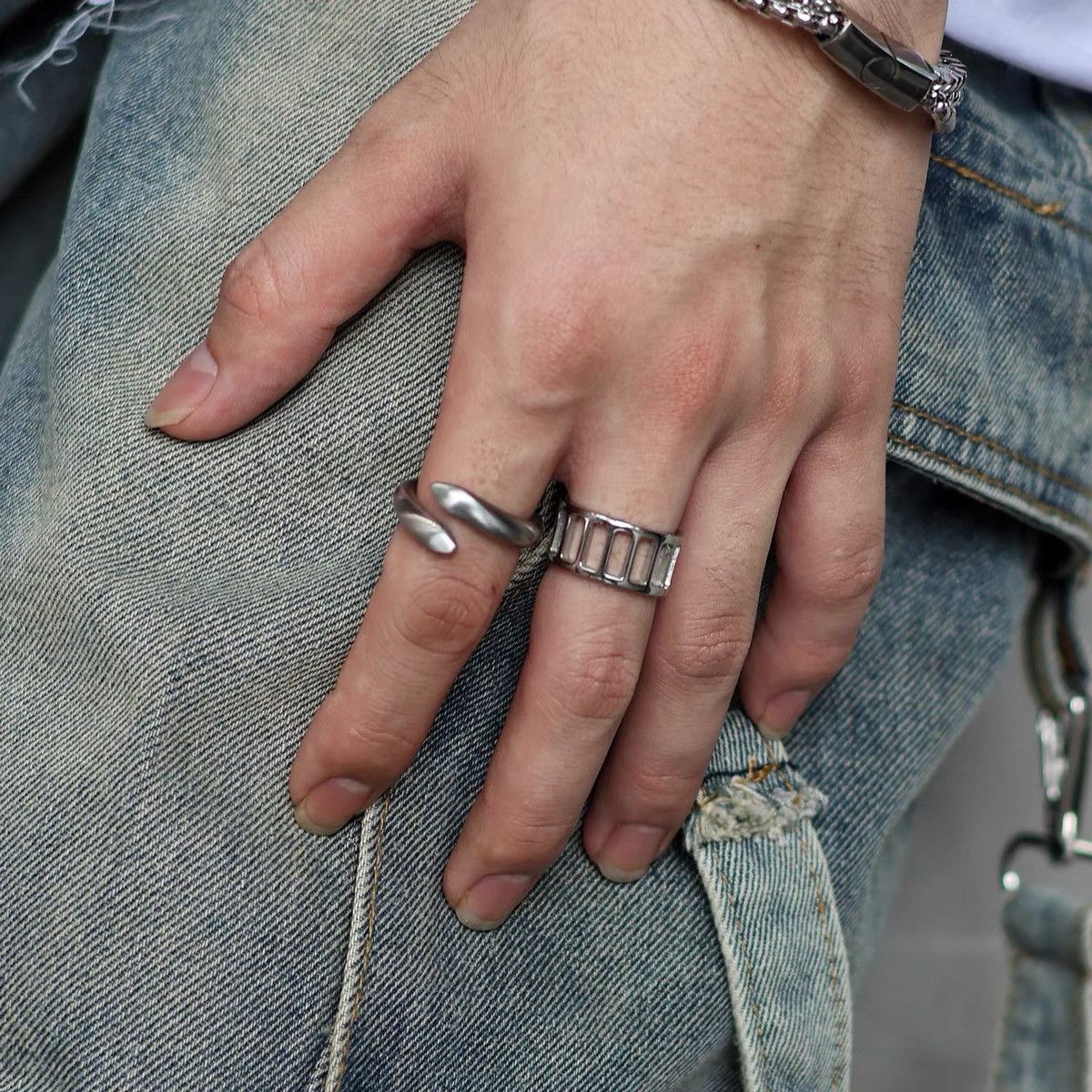 Japanese Brand × Vintage Retro punk rings Size ONE SIZE - 3 Thumbnail