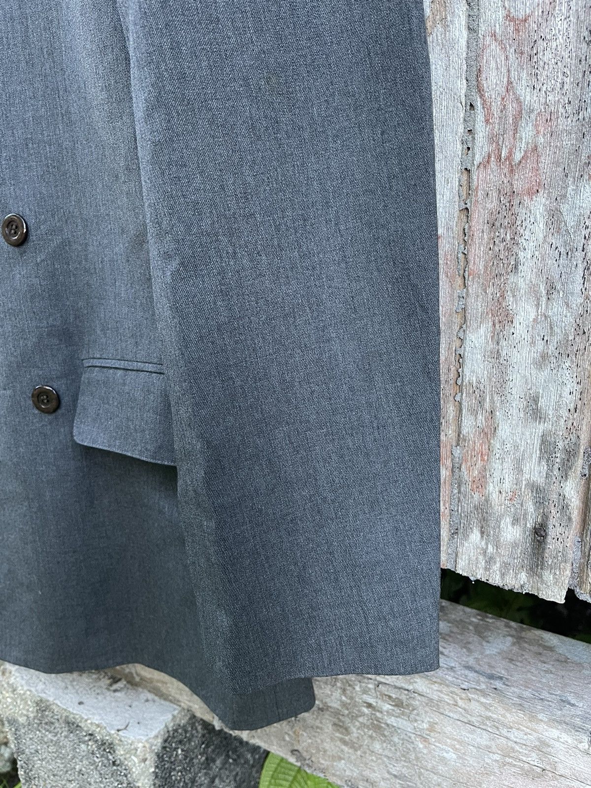 Jean Paul Gaultier Jean Paul Gaultier Homme Charcoal Wool DoubleBreasted Blazer Size 50S - 9 Thumbnail