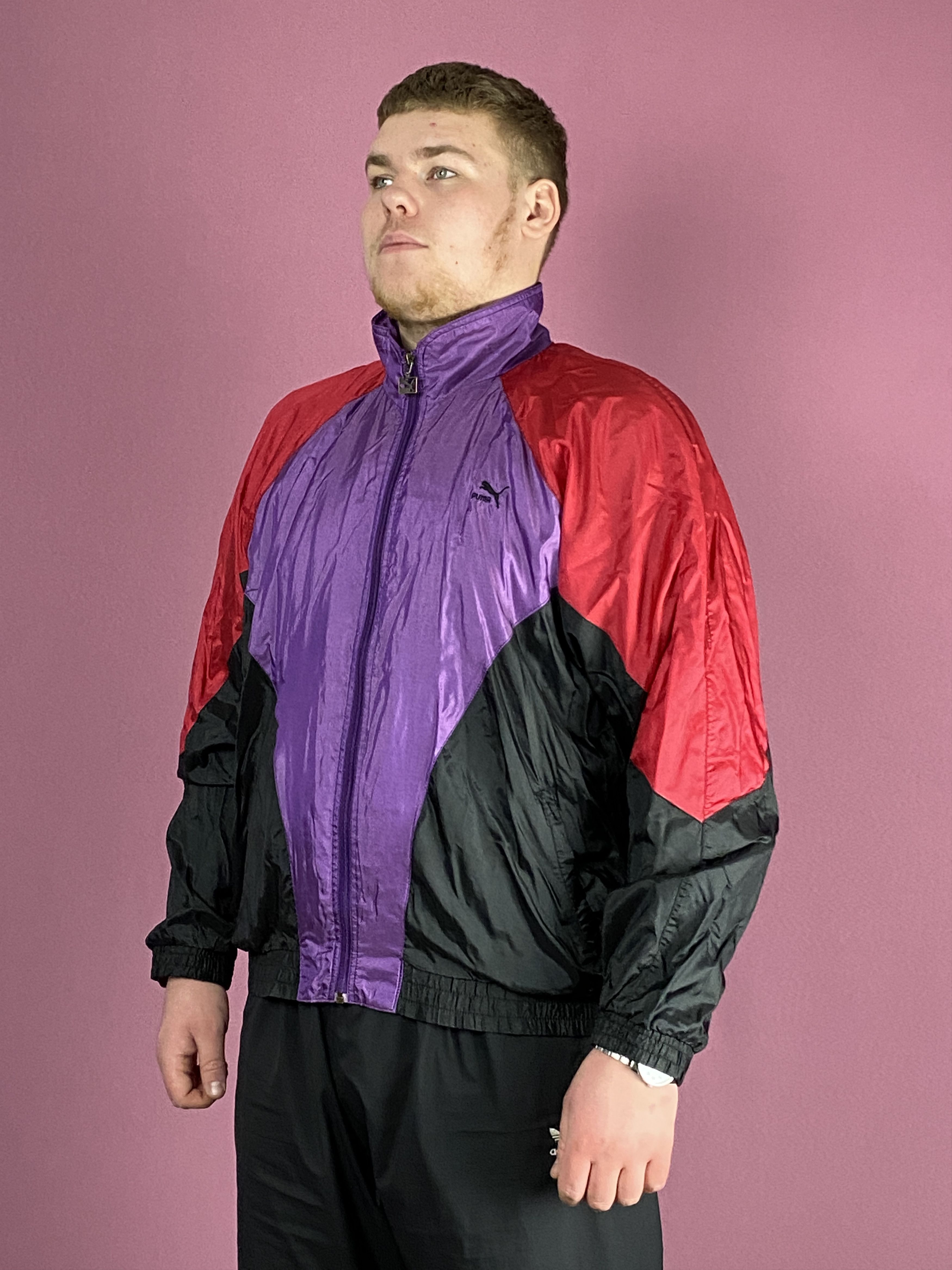 Puma × Vintage 90s Puma Vintage Men's Windbreaker Jacket - XXL Size US XXL / EU 58 / 5 - 2 Thumbnail