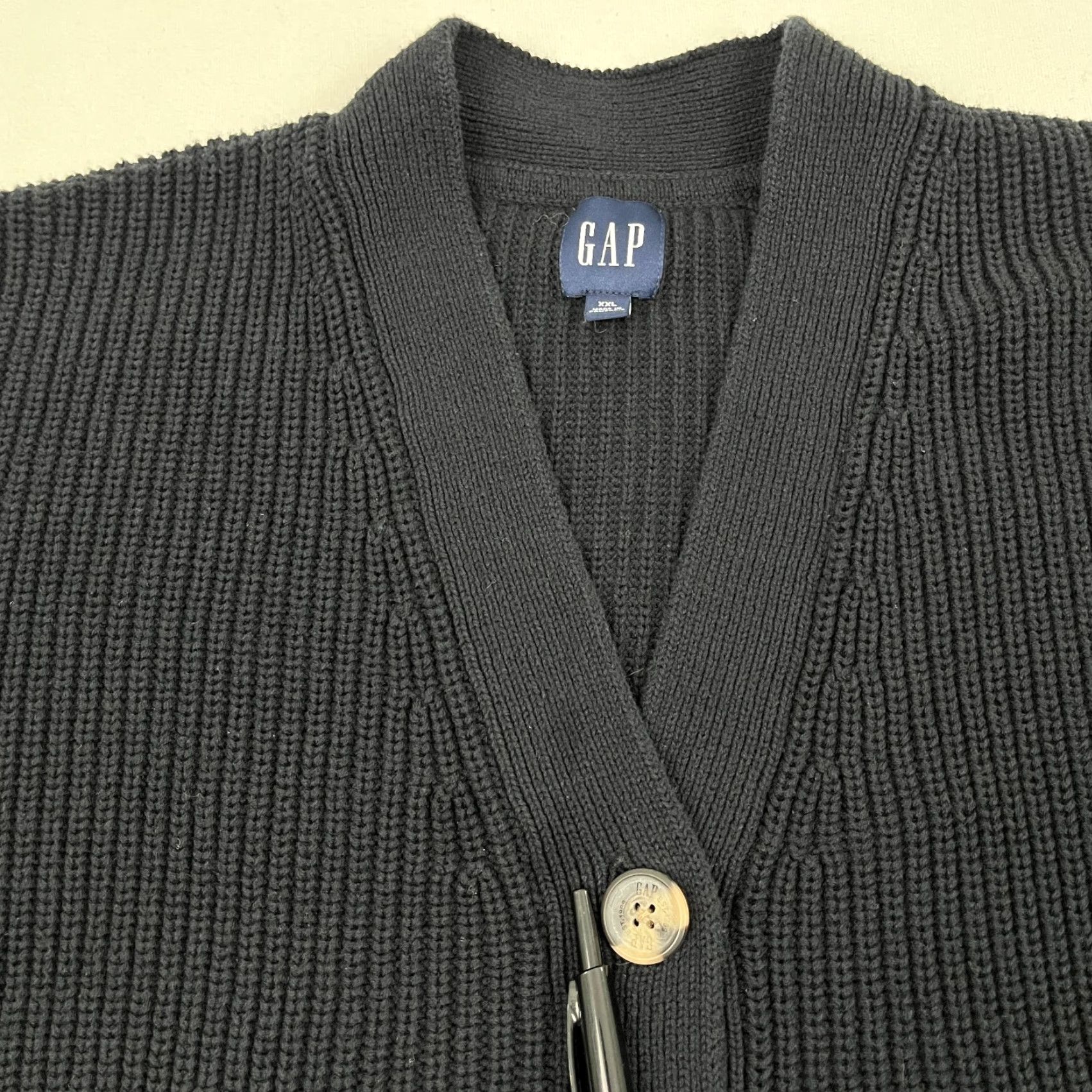 Gap GAP Cardigan Sweater Women L / XL Dark Navy Blue Knit Academia Grandma Core Prep Size XL / US 12-14 / IT 48-50 - 7 Thumbnail
