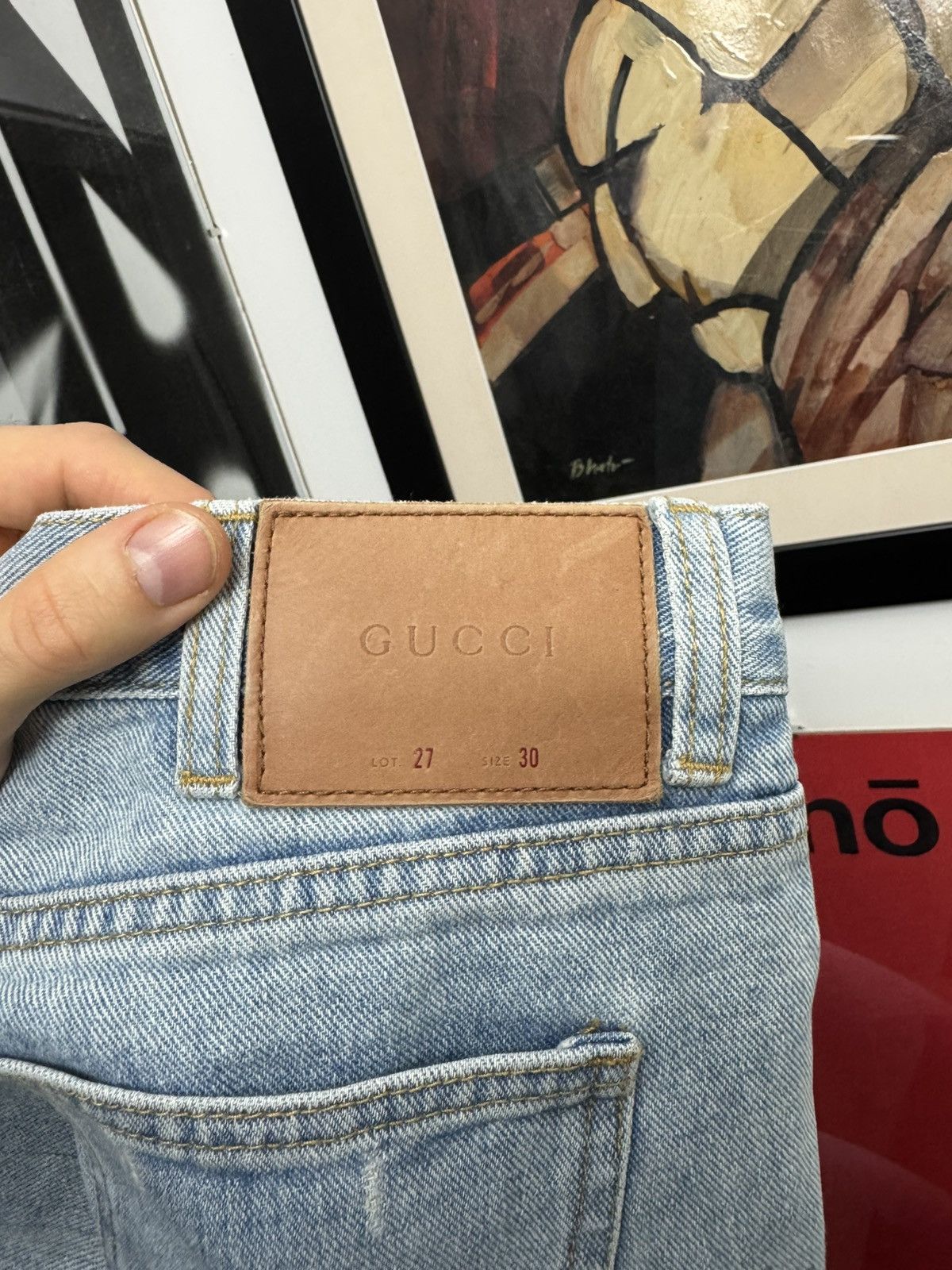 Gucci Gucci Punk Rock Scribble Denim Designer Jeans Avant Garde Size US 30 / EU 46 - 5 Thumbnail