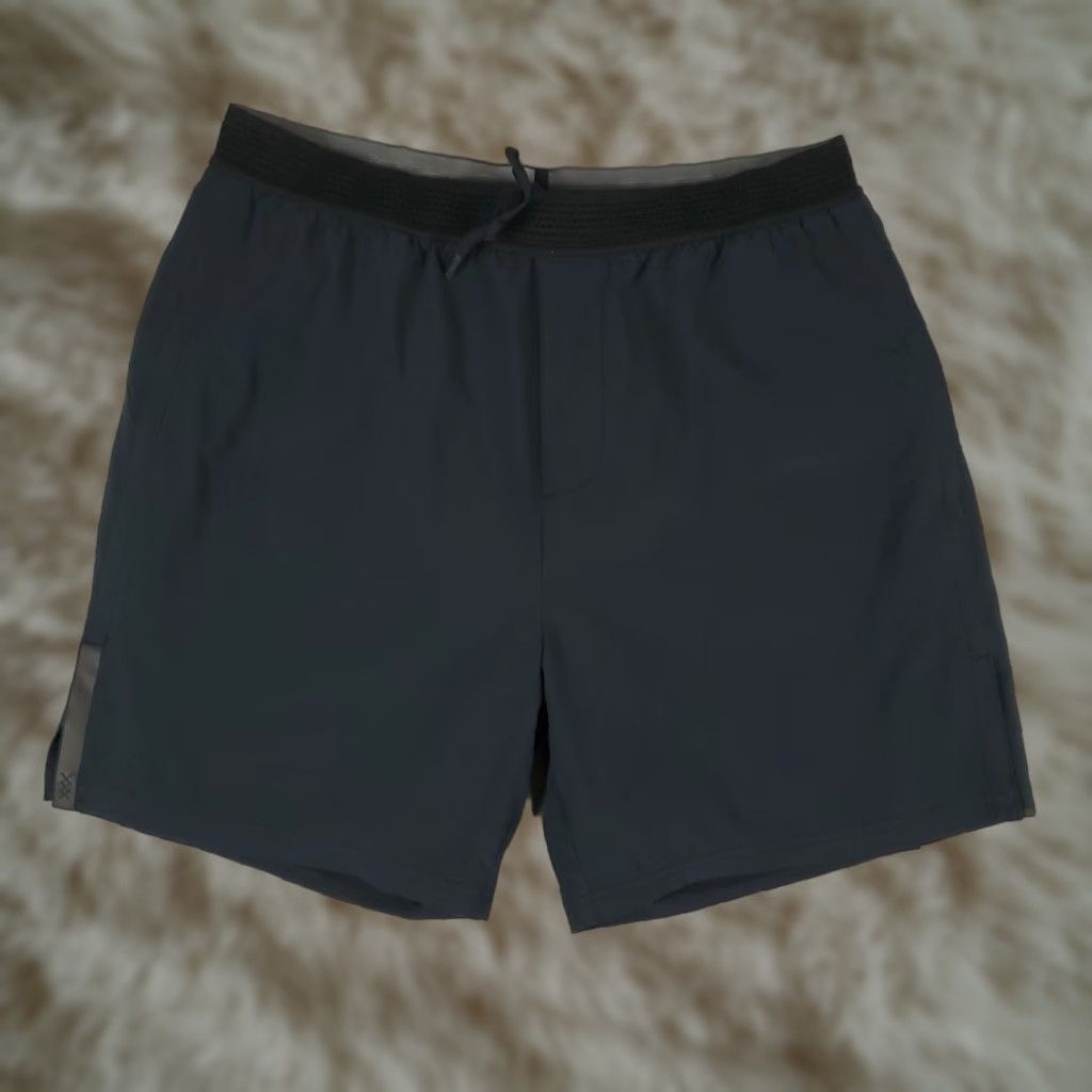 Rhone Rhone Mens Large Black Linerless Active Training Shorts Lace Tie Stretch Size US 33 - 1 Thumbnail