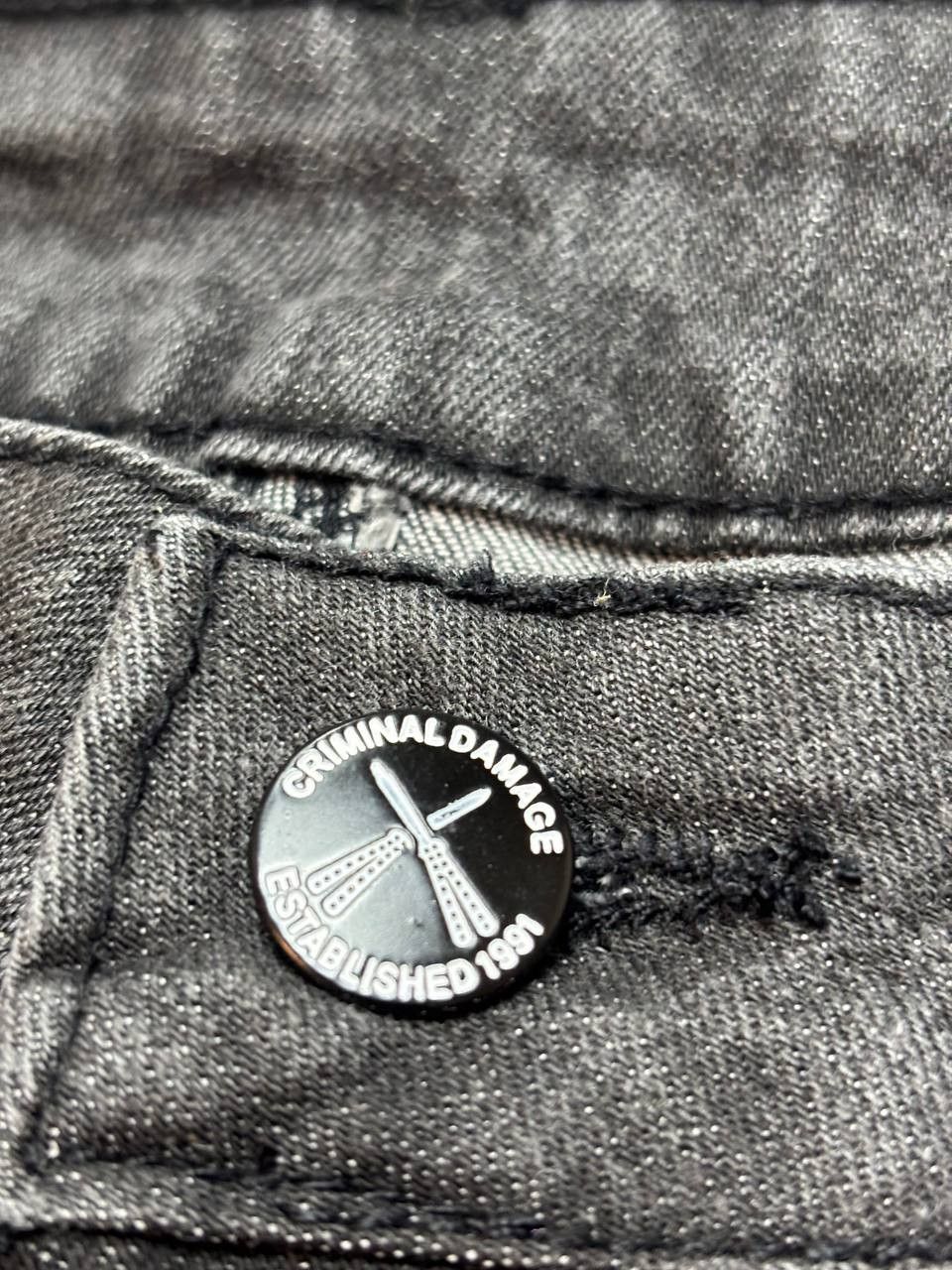 Criminal Damage Criminal Damage Skinny Jeans Grey Faded Denim W32 L-R Size US 32 / EU 48 - 10 Thumbnail
