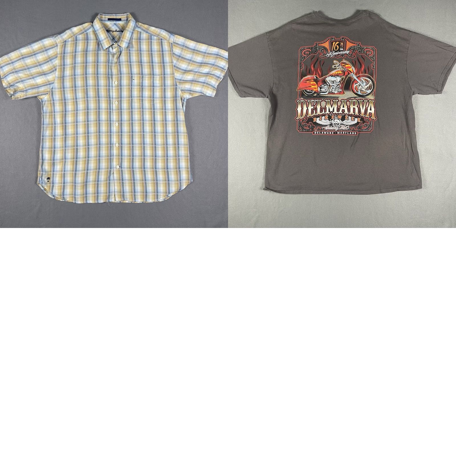 Vintage VINTAGE Del Marva Bike Week 2016 T Shirt 3XL Gray Motorcycle Repair Chopper Biker Wear Size US XXL / EU 58 / 5 - 9 Thumbnail