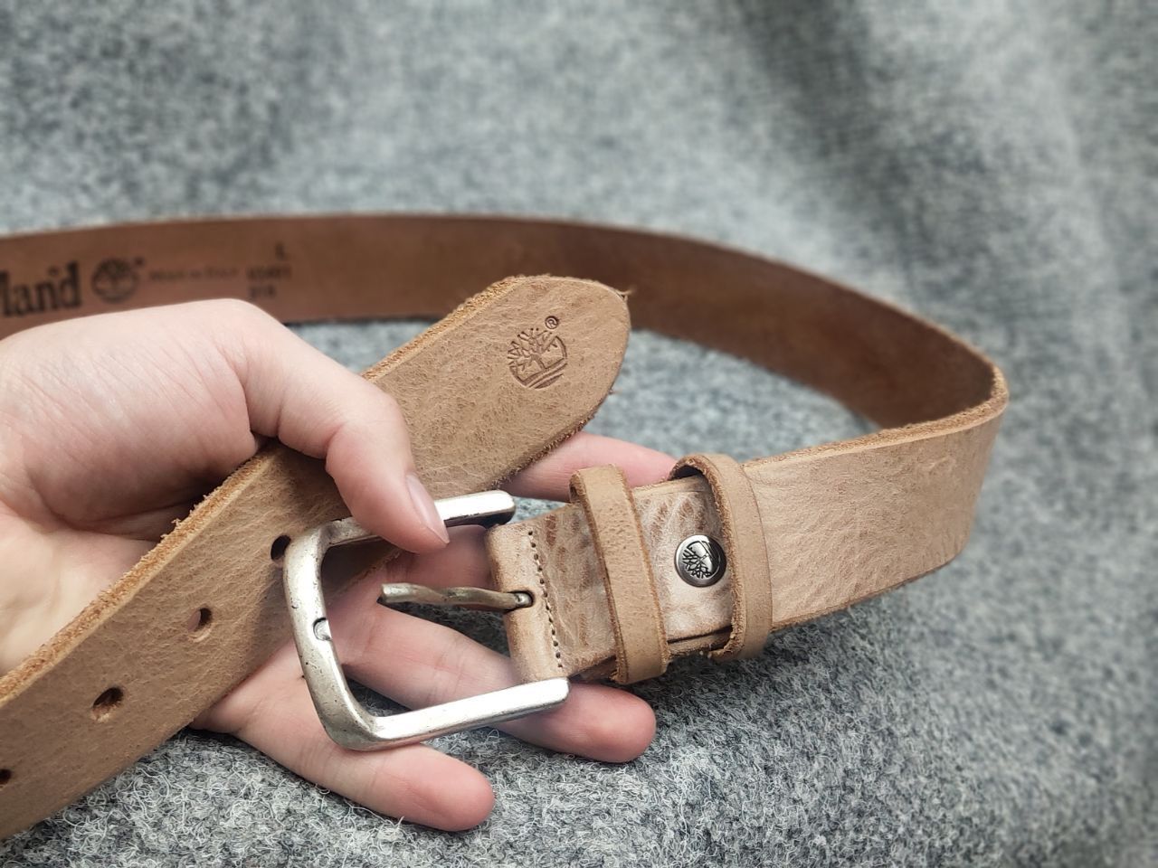 Timberland Timberland Beige Real Leather Minimalist Belt Vintage Style Size ONE SIZE - 12 Thumbnail