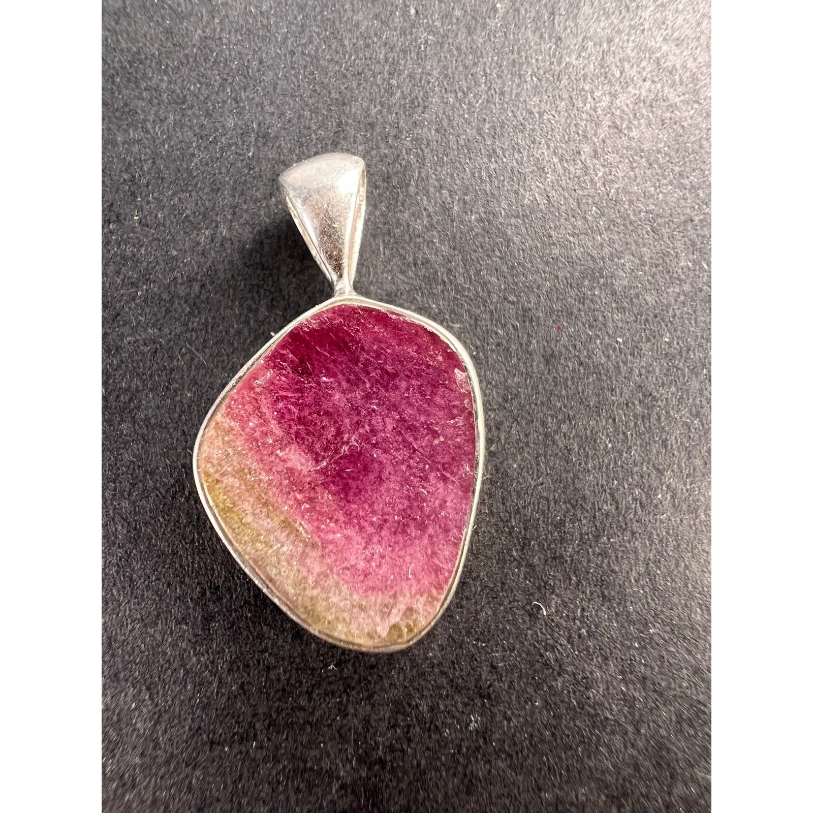 Other NEW Watermelon Tri color tourmaline 925 pendant 1.65 grams Size ONE SIZE - 1 Thumbnail