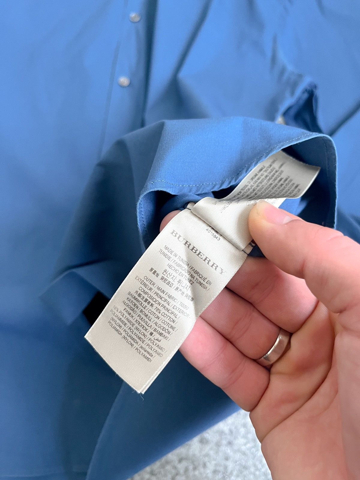 Burberry BURBERRY SLIM FIT BUTTON UP SHIRT MENS SZ 16 L Size US L / EU 52-54 / 3 - 7 Thumbnail