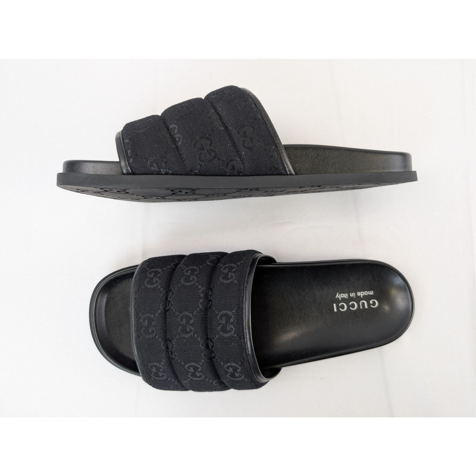 Gucci o1rshd1 Q:2 / Men's Padded mules with GG pattern Slippers Size US 10.5 / EU 43-44 - 1 Thumbnail
