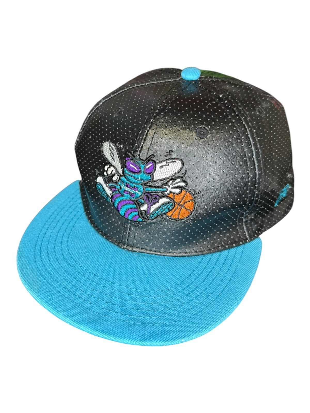 Other Charlotte Hornets Leather Snapback New Era Teal Black Hat Size ONE SIZE - 1 Thumbnail