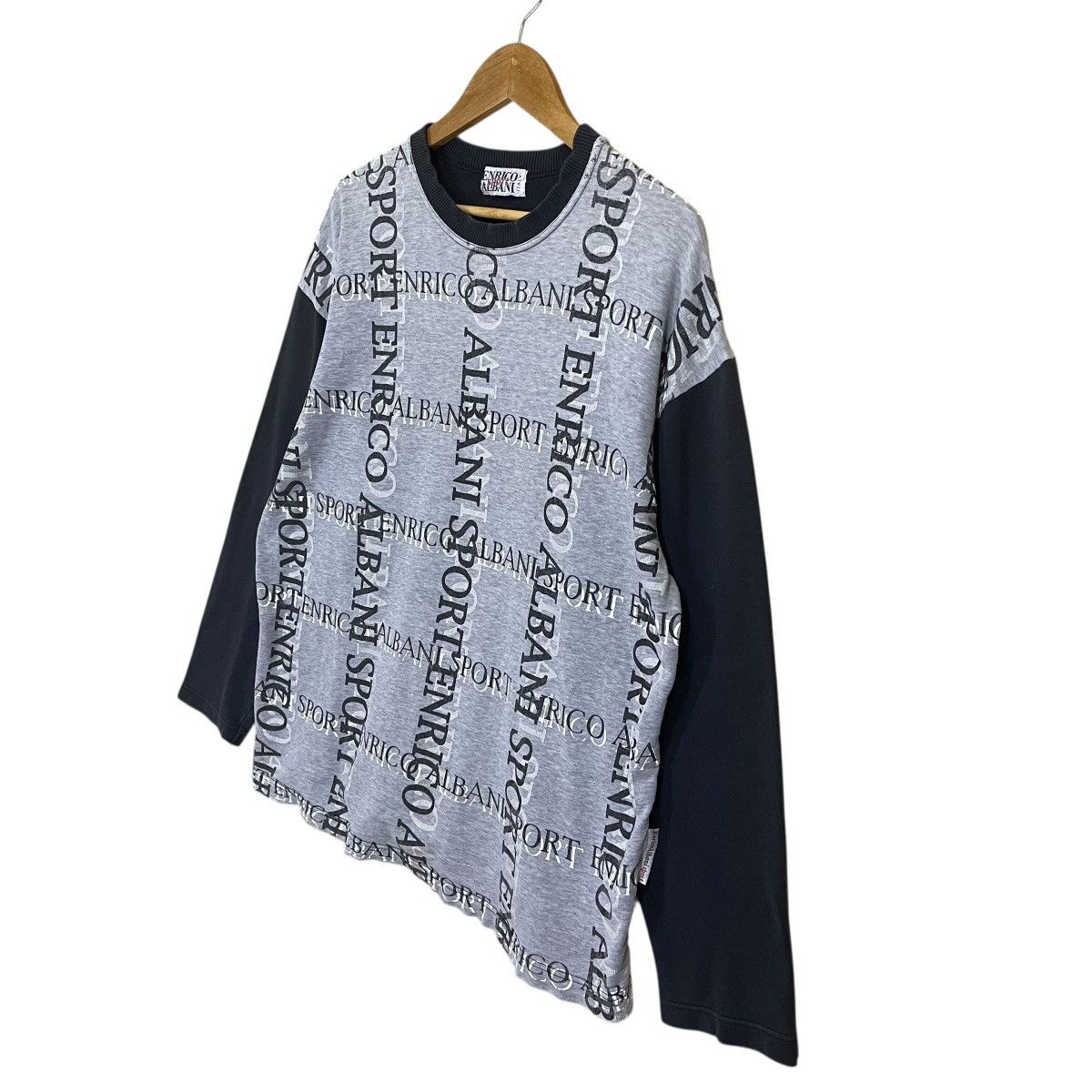 Issey Miyake Vintage 90s Issey Miyake Enrico Albani Overprint Sweatshirt Size US L / EU 52-54 / 3 - 3 Thumbnail
