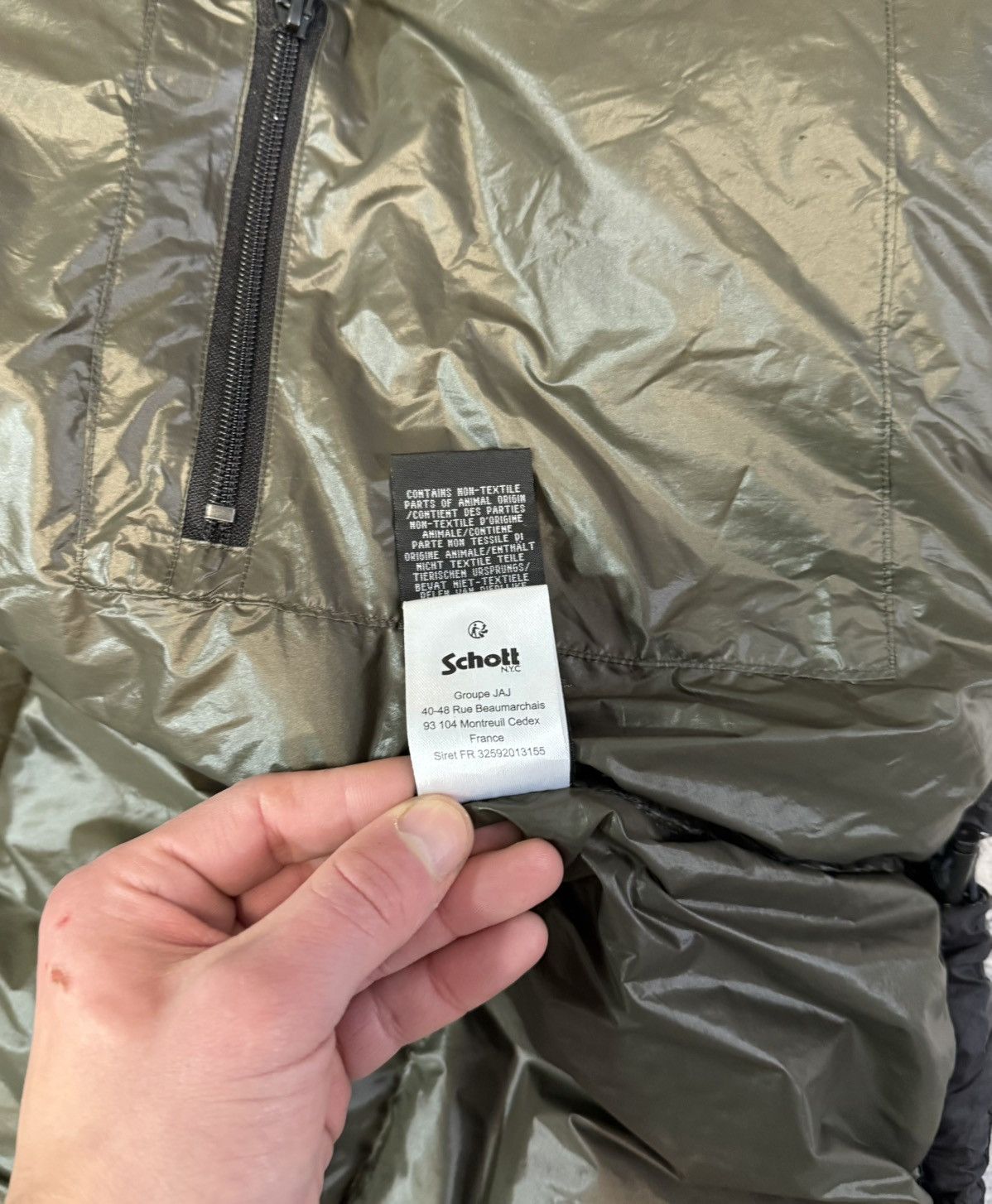 Schott Schott NYC RITCH Down Jacket LMen Black Hooded Puffer Winter Size US L / EU 52-54 / 3 - 8 Thumbnail