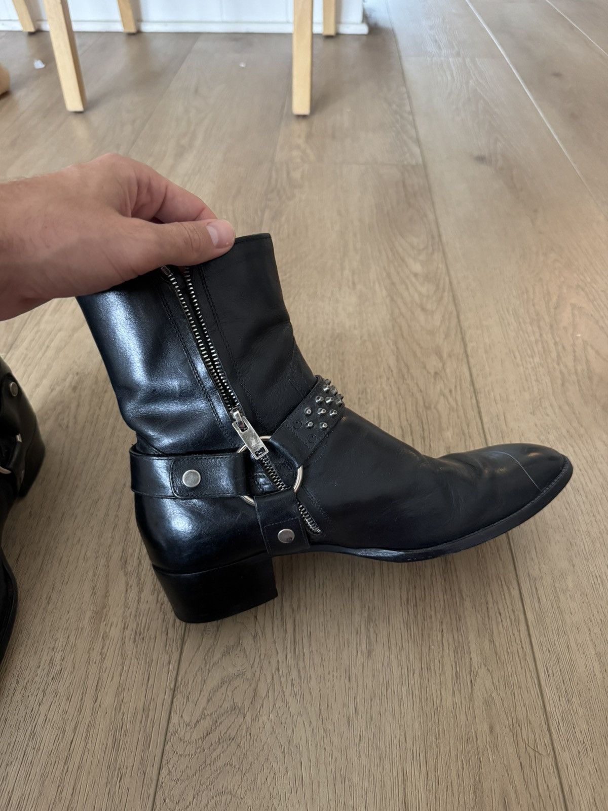 Saint Laurent Paris Hedi Studded Harness Wyatts Size US 8 / EU 41 - 3 Thumbnail