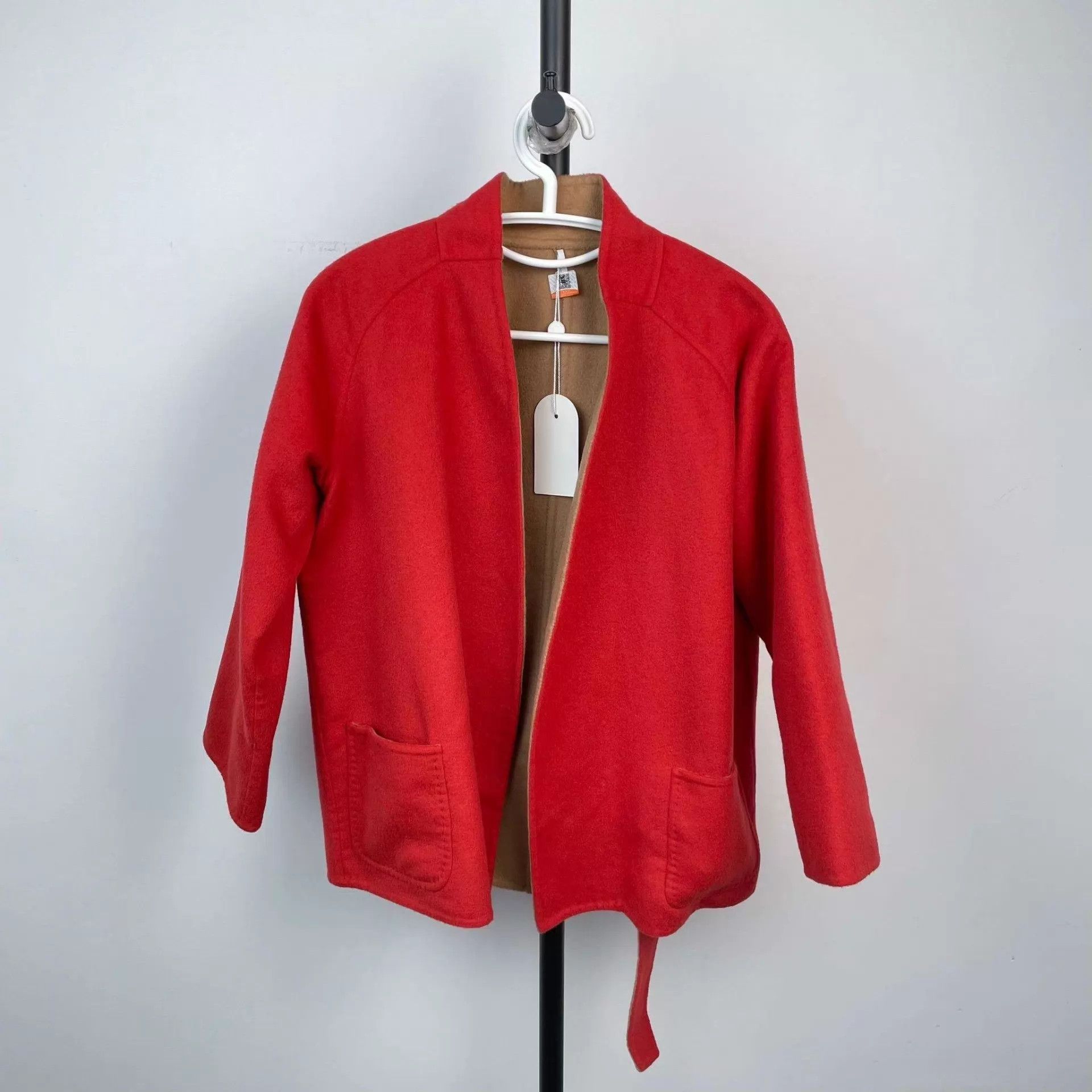 Max Mara maxMara 95 New Wool Double-Faced Red/Camel Coat 165/88A Size M / US 6-8 / IT 42-44 - 2 Thumbnail