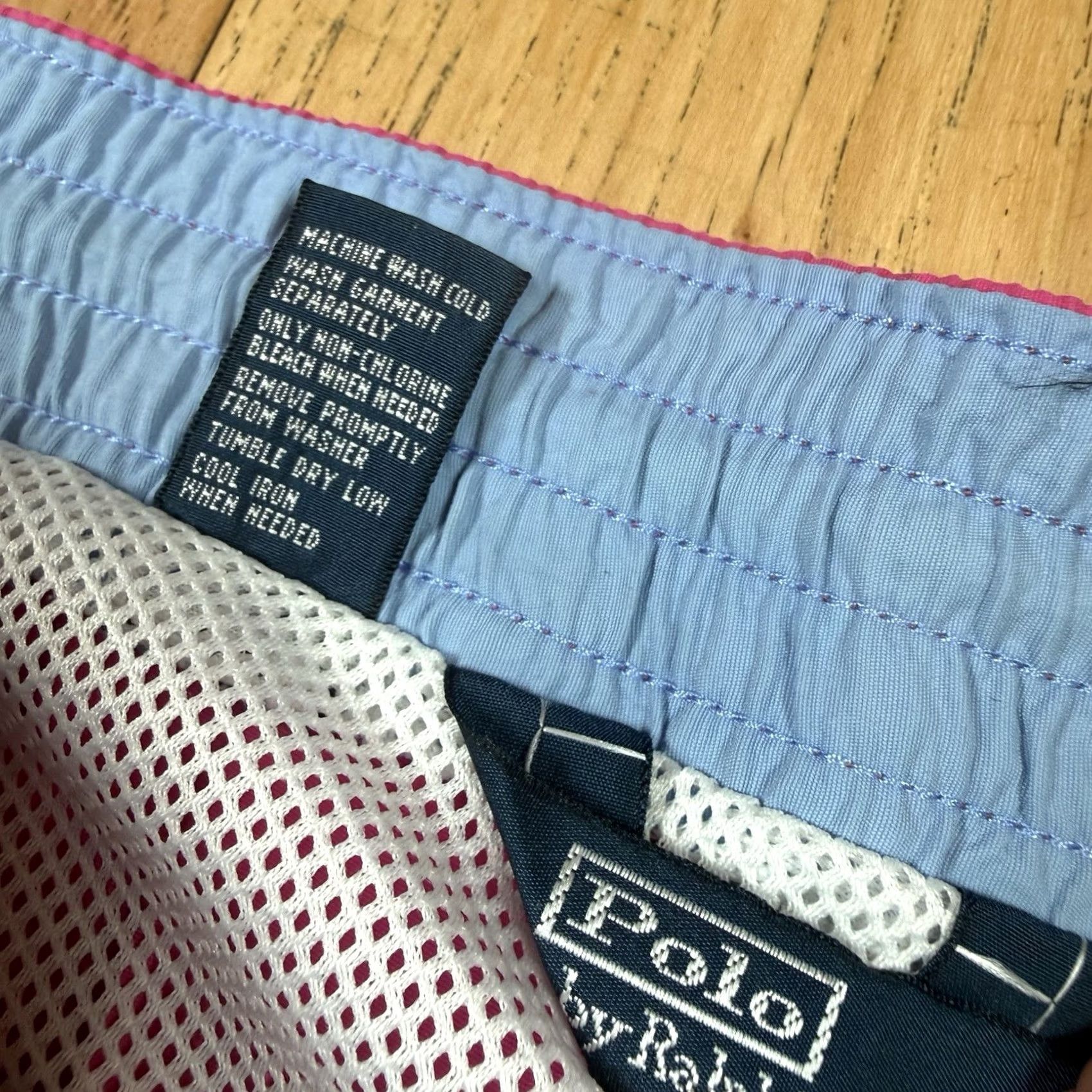 Polo Ralph Lauren VTG Polo Ralph Lauren Swim Trunks Bottom Mens Large Pink Flesh Pony Size US L / EU 52-54 / 3 - 3 Thumbnail