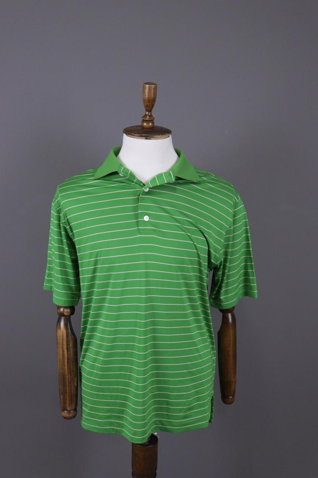Fjallraven FJ Foot Joy Green Striped Tennis Spots Polo Shirt Size M Size US M / EU 48-50 / 2 - 1 Thumbnail